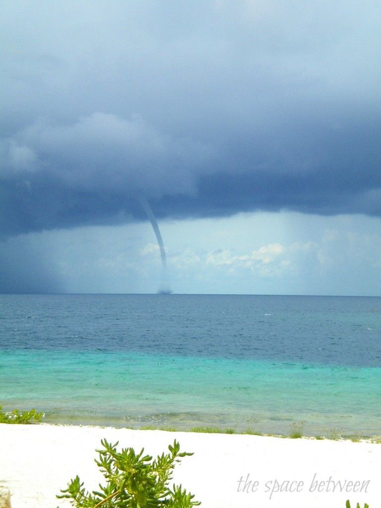 water spout in Caribbean Sea. Ocean picture, Tornado clouds, Water spout