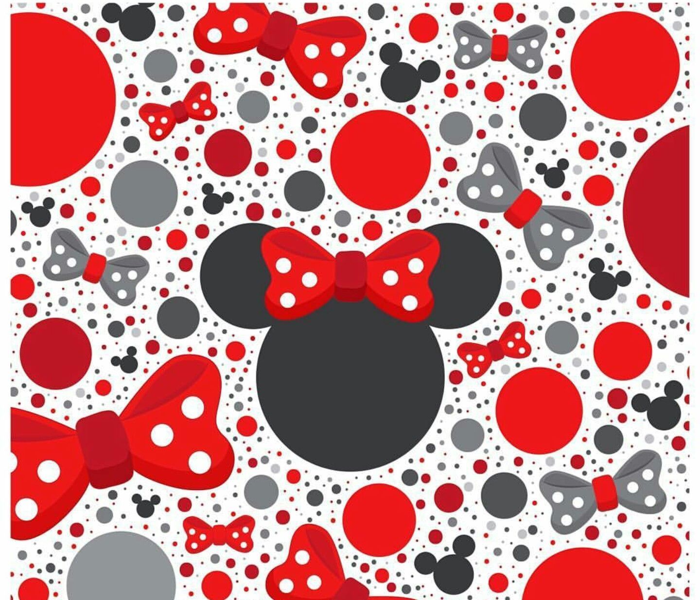 Wallpaper Mickey Mouse Polka Dots
