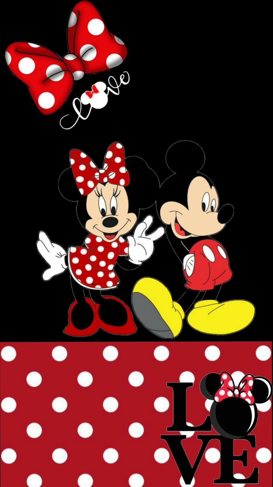 Polka Dot Minnie Mouse Wallpaper. Mickey mouse wallpaper, Minnie mouse background, Mickey mouse art