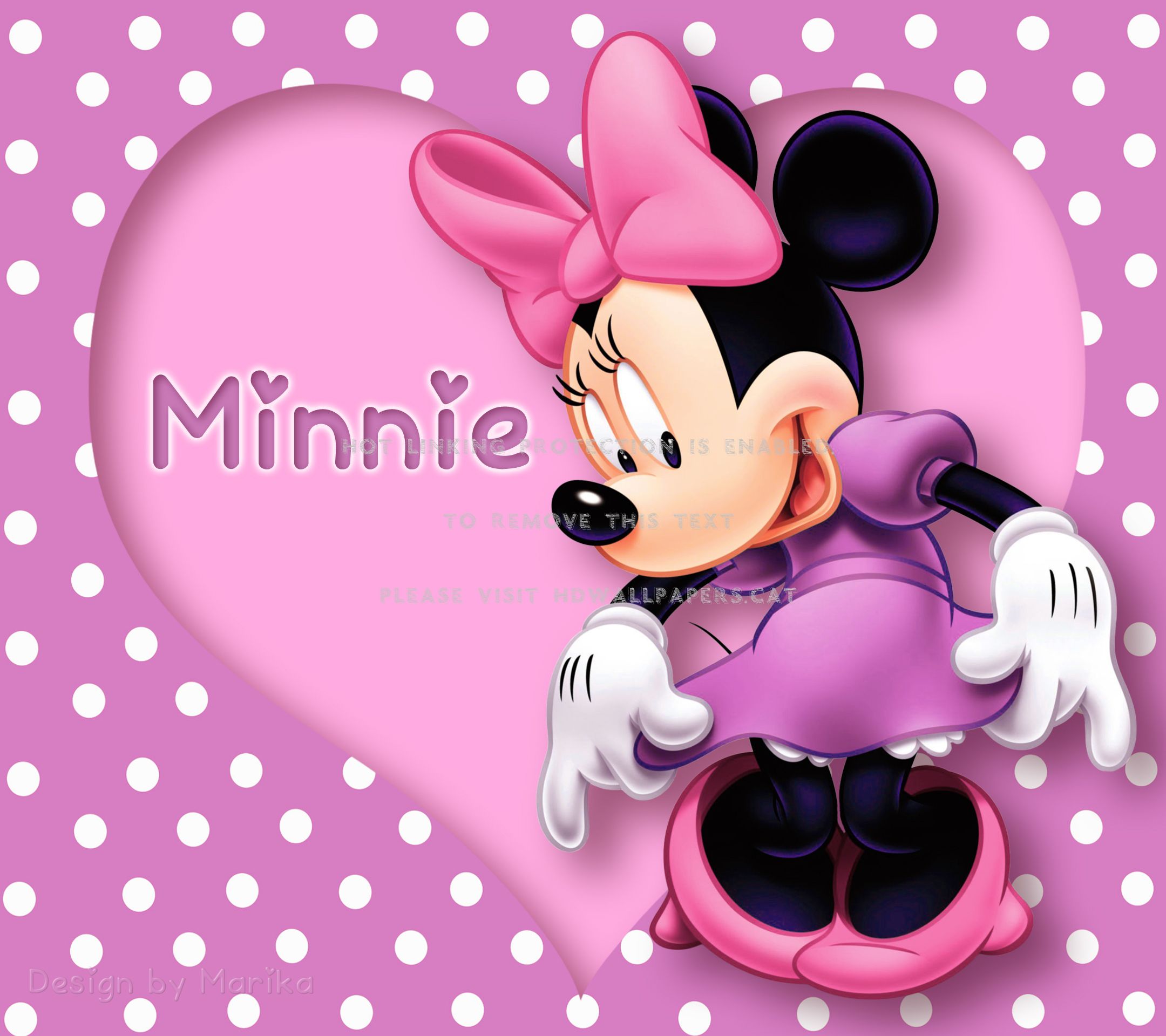 Minnie Heart Purple Disney Cute Polka Dots Mouse (life Size Stand Up)