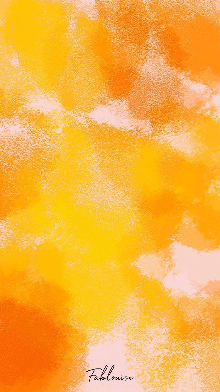 Orange Watercolor Wallpaper
