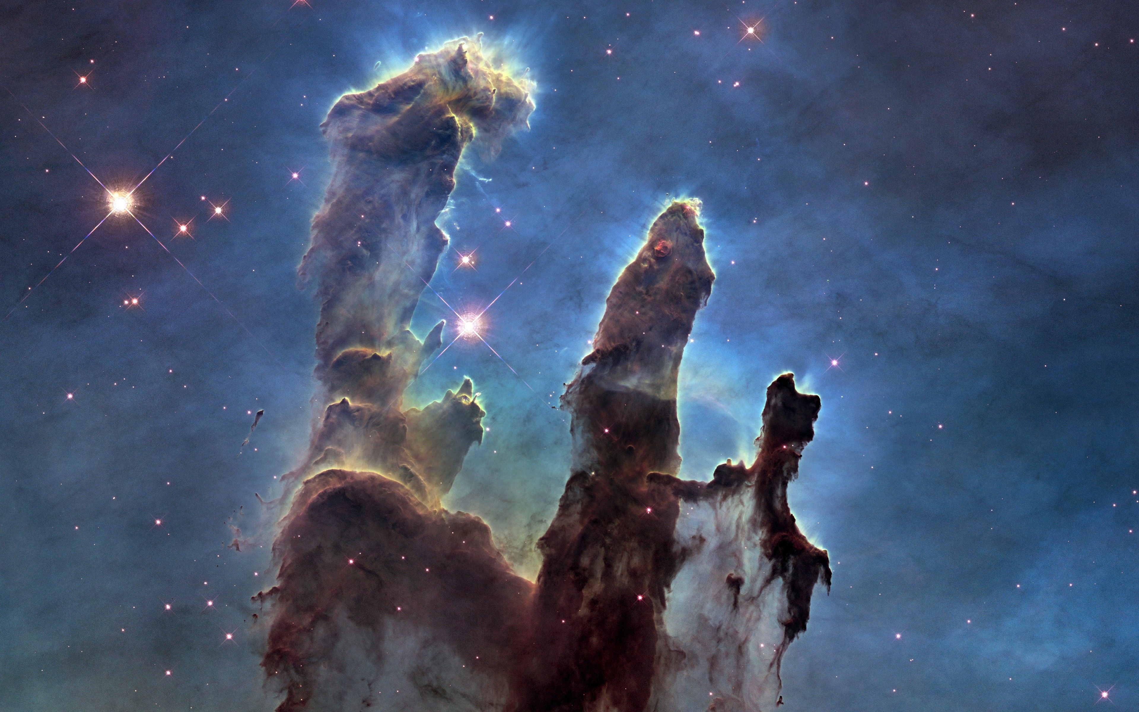 Pillars Of Creation Nebula Space Stars Wallpaper:3840x2400