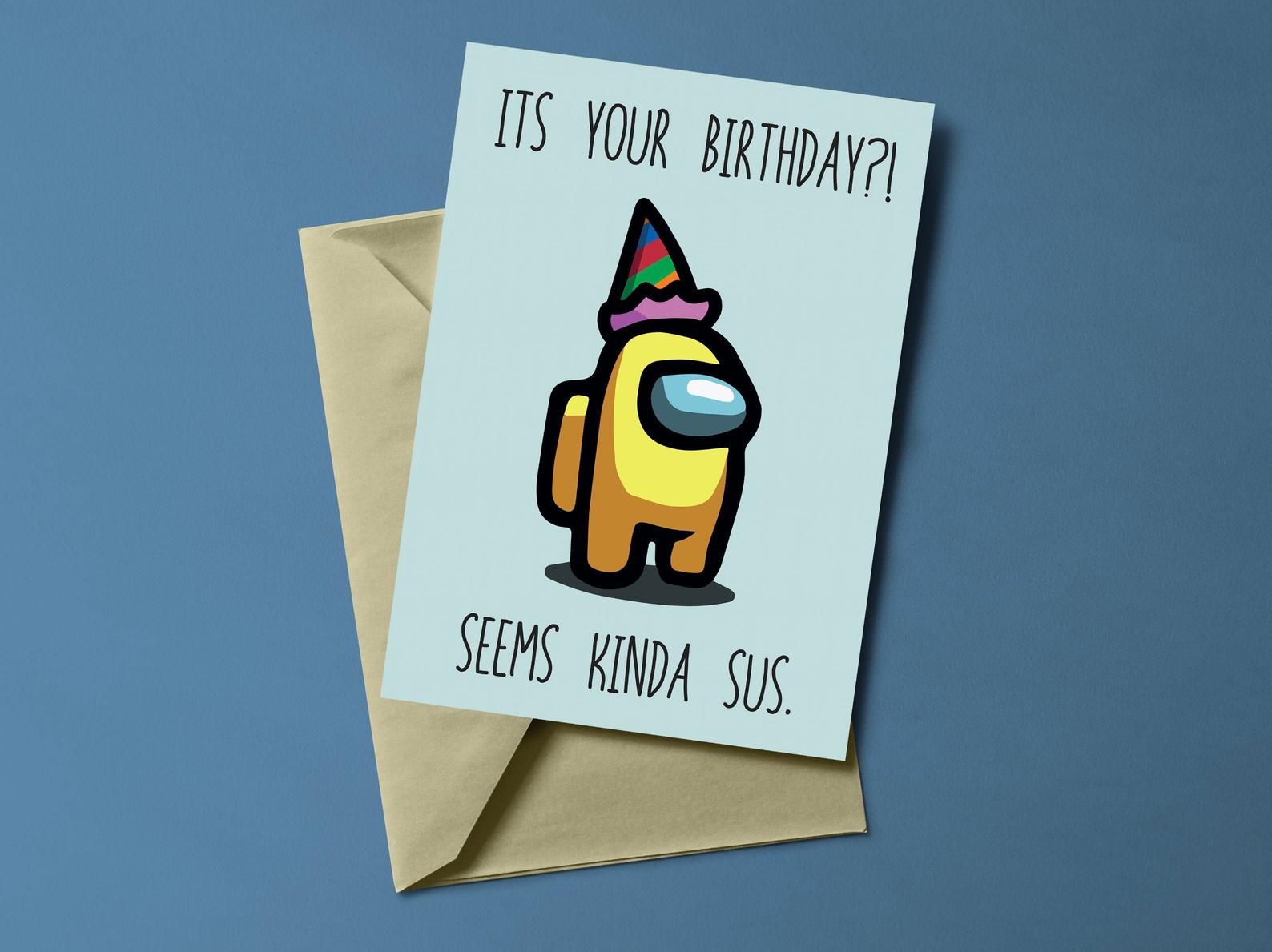 Among us party ideasth birthday, birthday card drawing, birthday