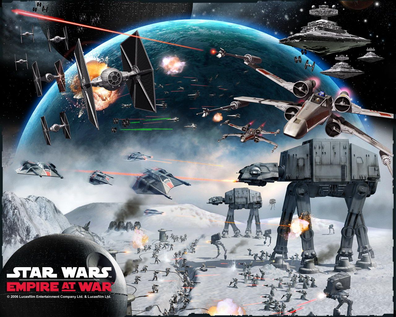 Download Galactic Civil War Wallpaper 1280x1024