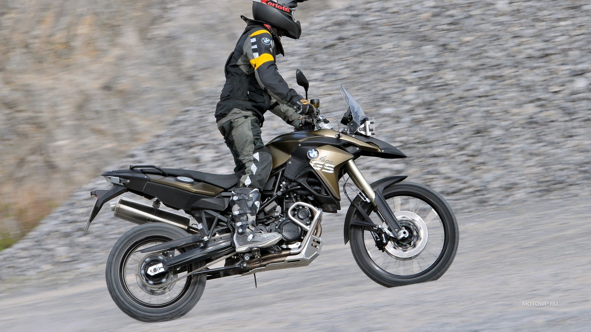 Wallpaper, BMW F800GS, motorcycle, gravel 1920x1080