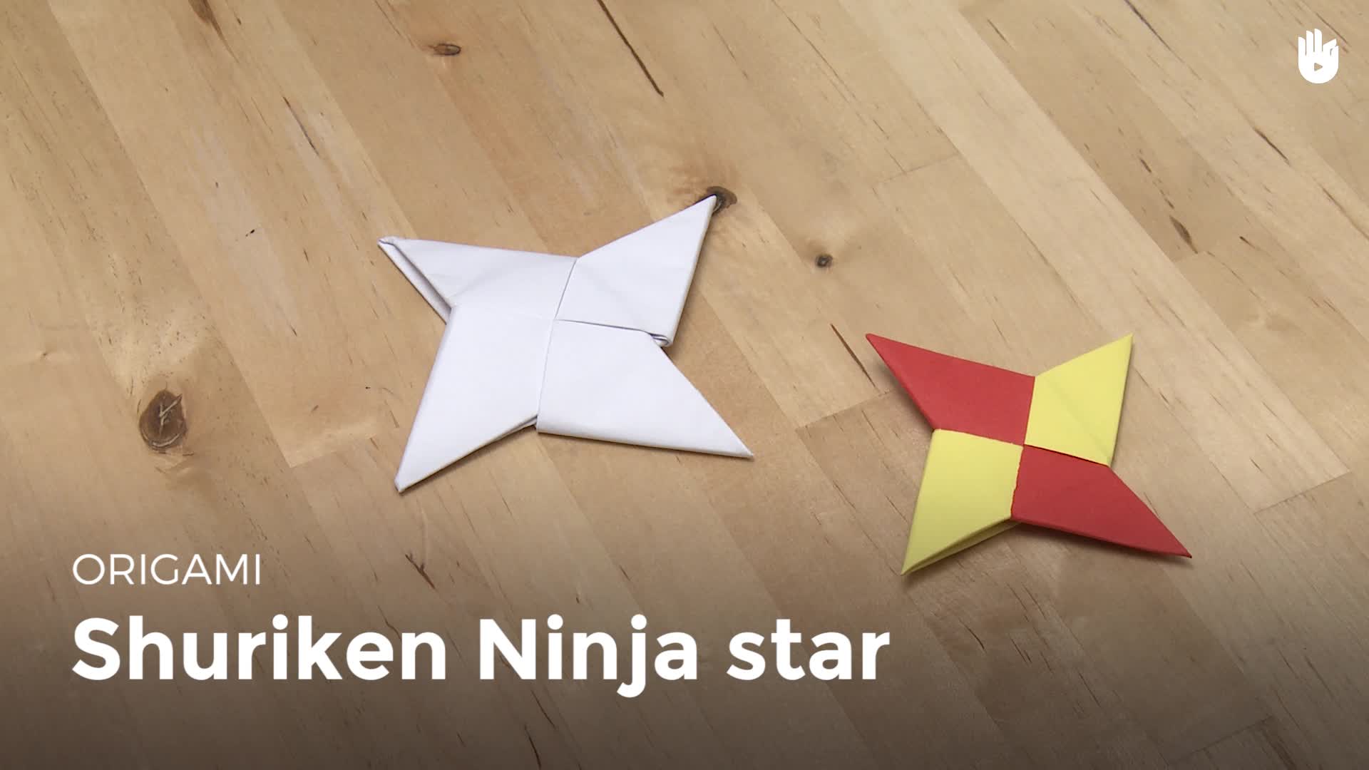 Origami shuriken ninja star How to Make Origami