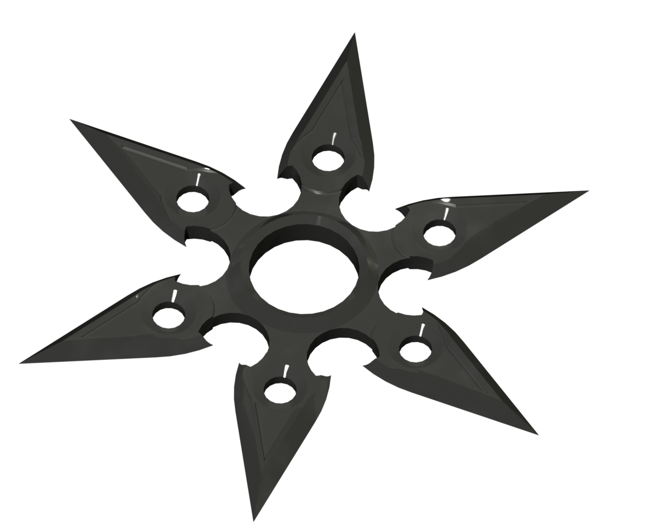 Download 3DS file Shuriken ninja star 6 branches • 3D printer model ・ Cults