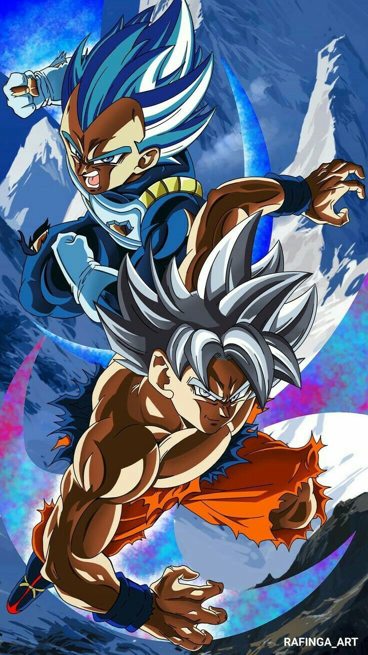 Goku Ultra Instinct And Vegeta Blue Evolution Wallpaper