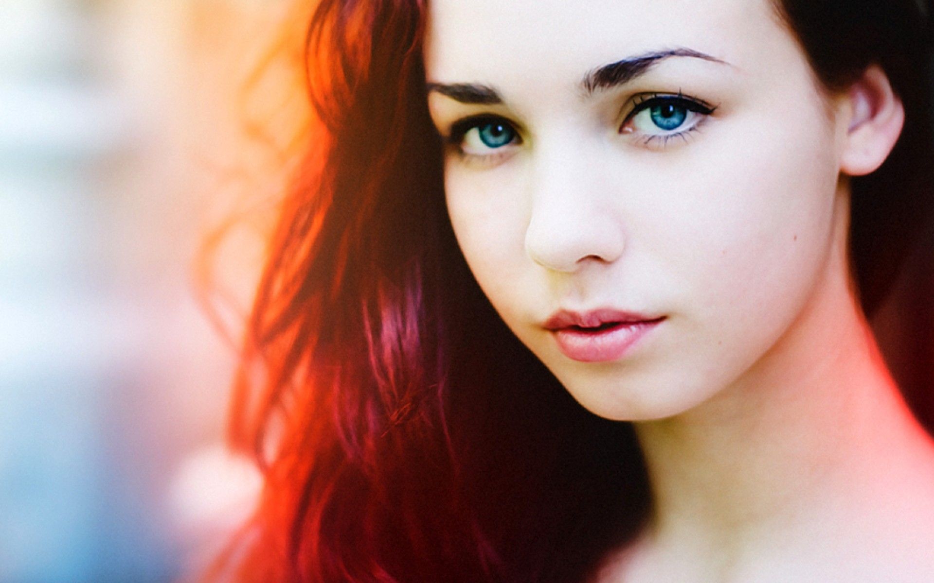 The Red Haired Girl With Blue Eyes Wallpaper And Image, Picture, Photo
