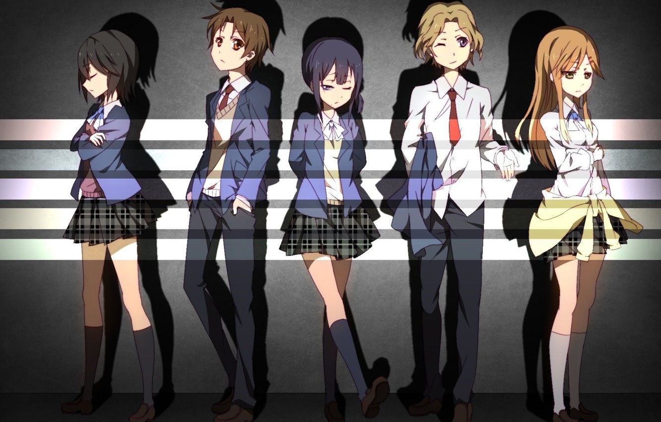 Wallpaper Anime, Anime, Kokoro Connect, The Yui Kiriyama, Tahiti Yaegashi, Yoshifumi Aoki, Himeko Inaba, The Unity Of Hearts, Iori Nagase, image for desktop, section прочее