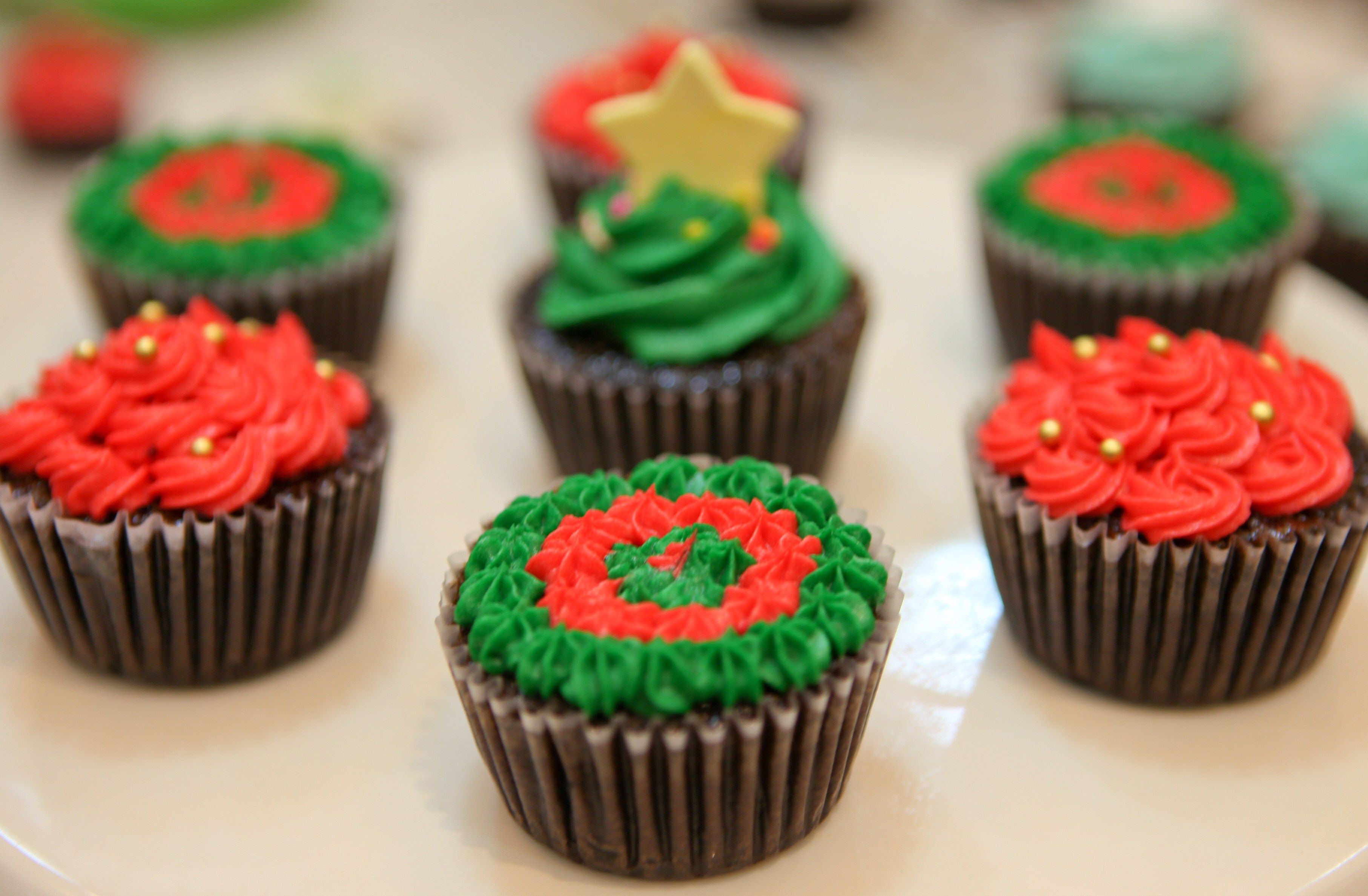 Christmas Cupcake Wallpaper