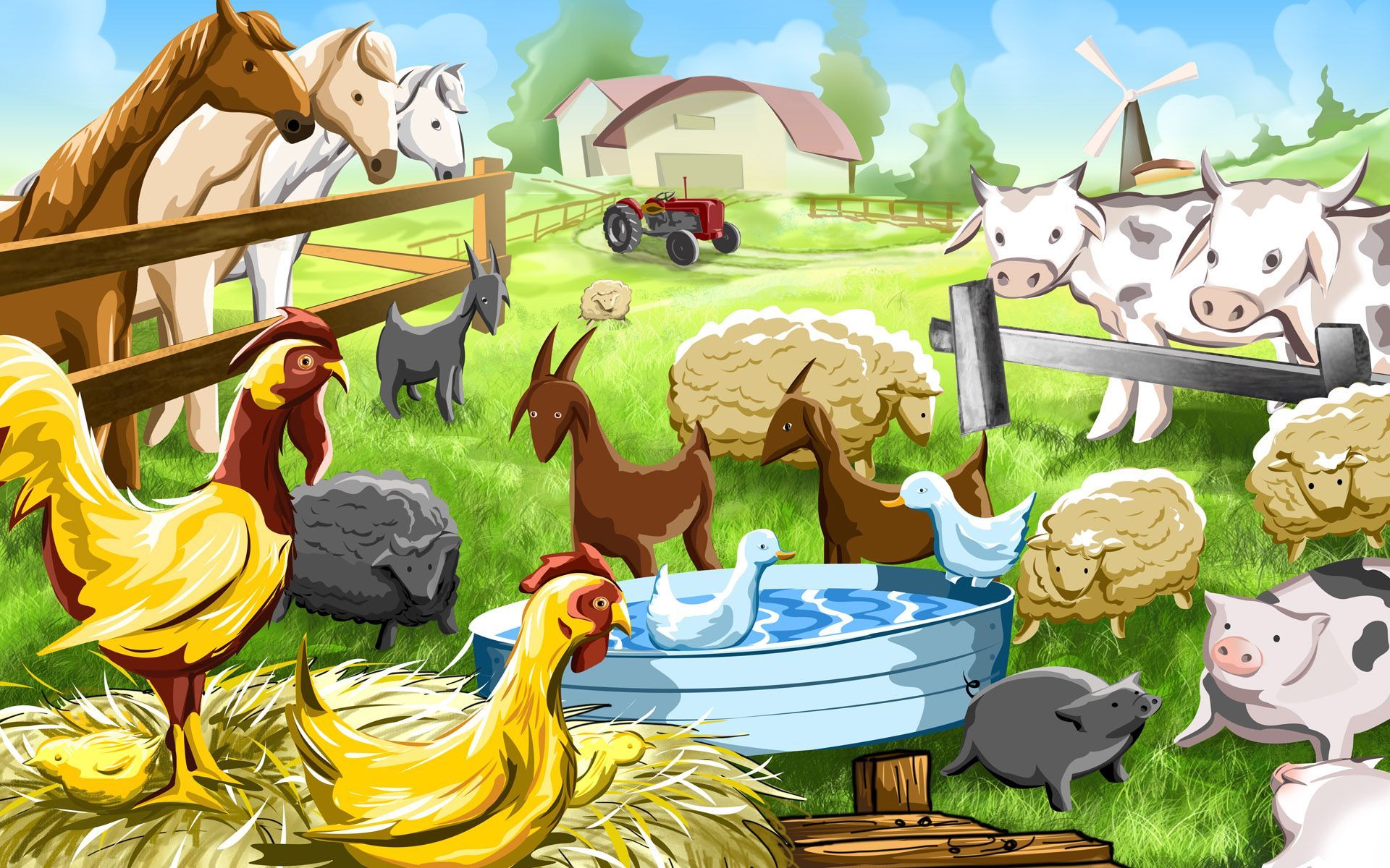 Farm Animals Picture Wallpaper Image Photo Of. Farm cartoon, Farm animals picture, Farm animals