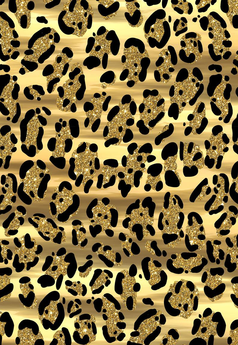 Black & Gold Leopard Digital Paper Patterns Wild Animal. Etsy Digital Scrapbooking Pape. Cheetah print wallpaper, Animal print wallpaper, Animal print background