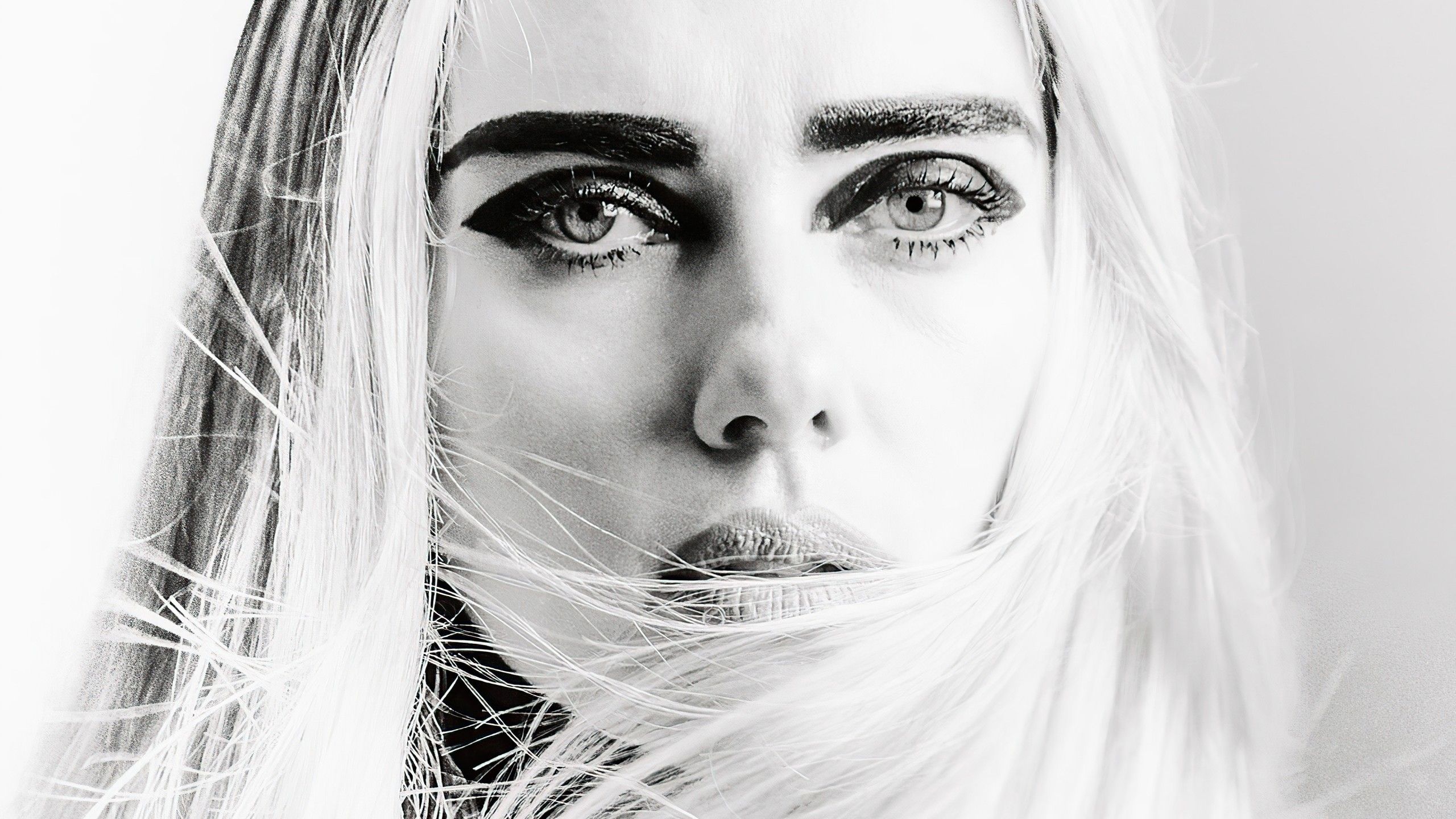 American Actress Black & White Photo Of Scarlett Johansson 4K HD Girls Wallpaper