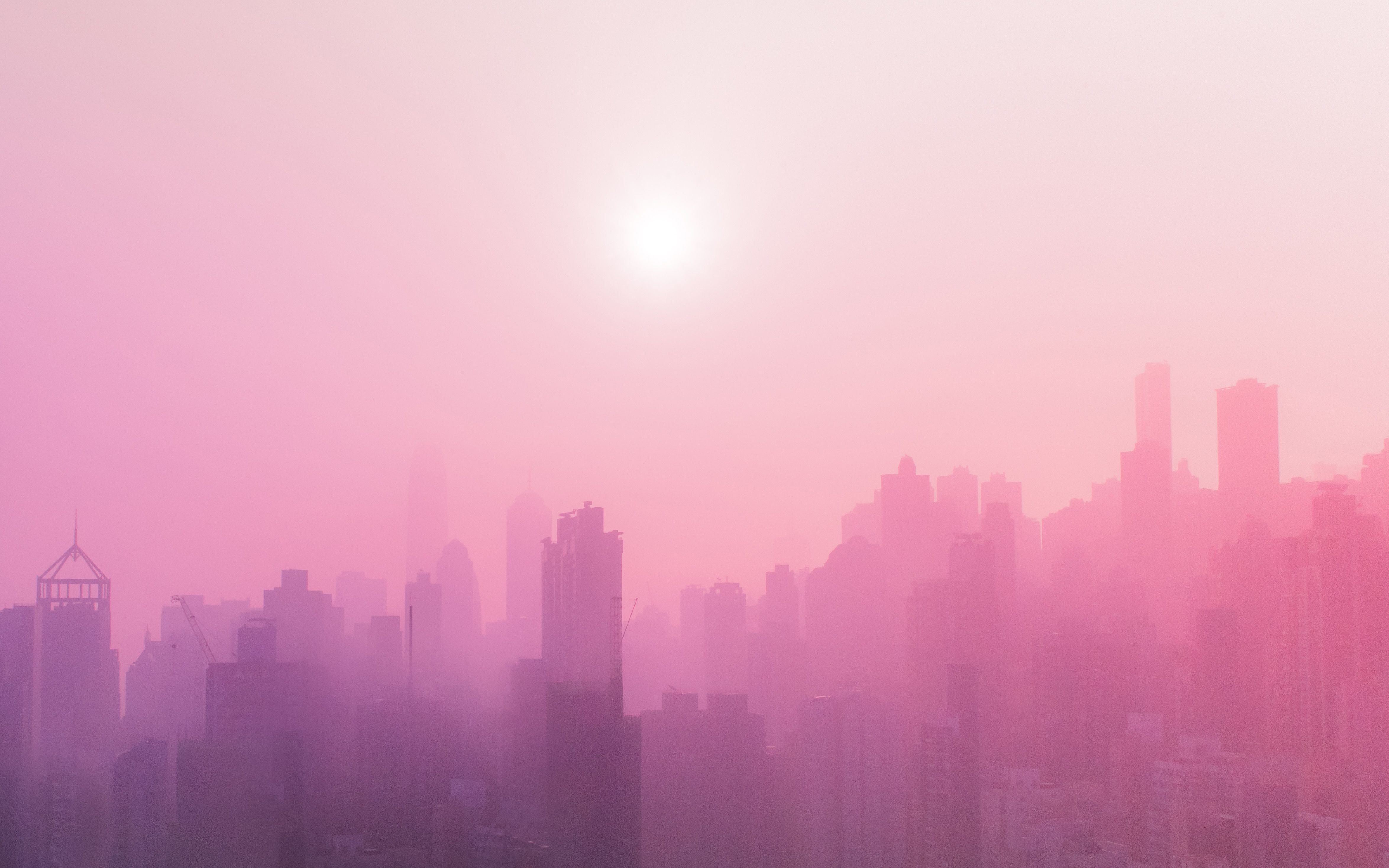 Pink Urban Skyscrapers 4K Wallpaper Download Resolution 4K Wallpaper