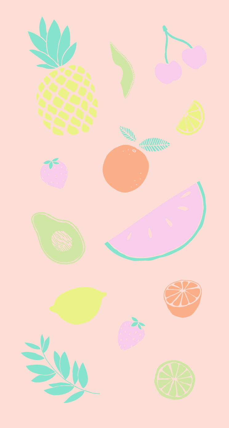 Summer Fruits Watercolor iPhone Wallpaper Home Screen. Wallpaper iphone summer, Fruit wallpaper, iPhone background tumblr