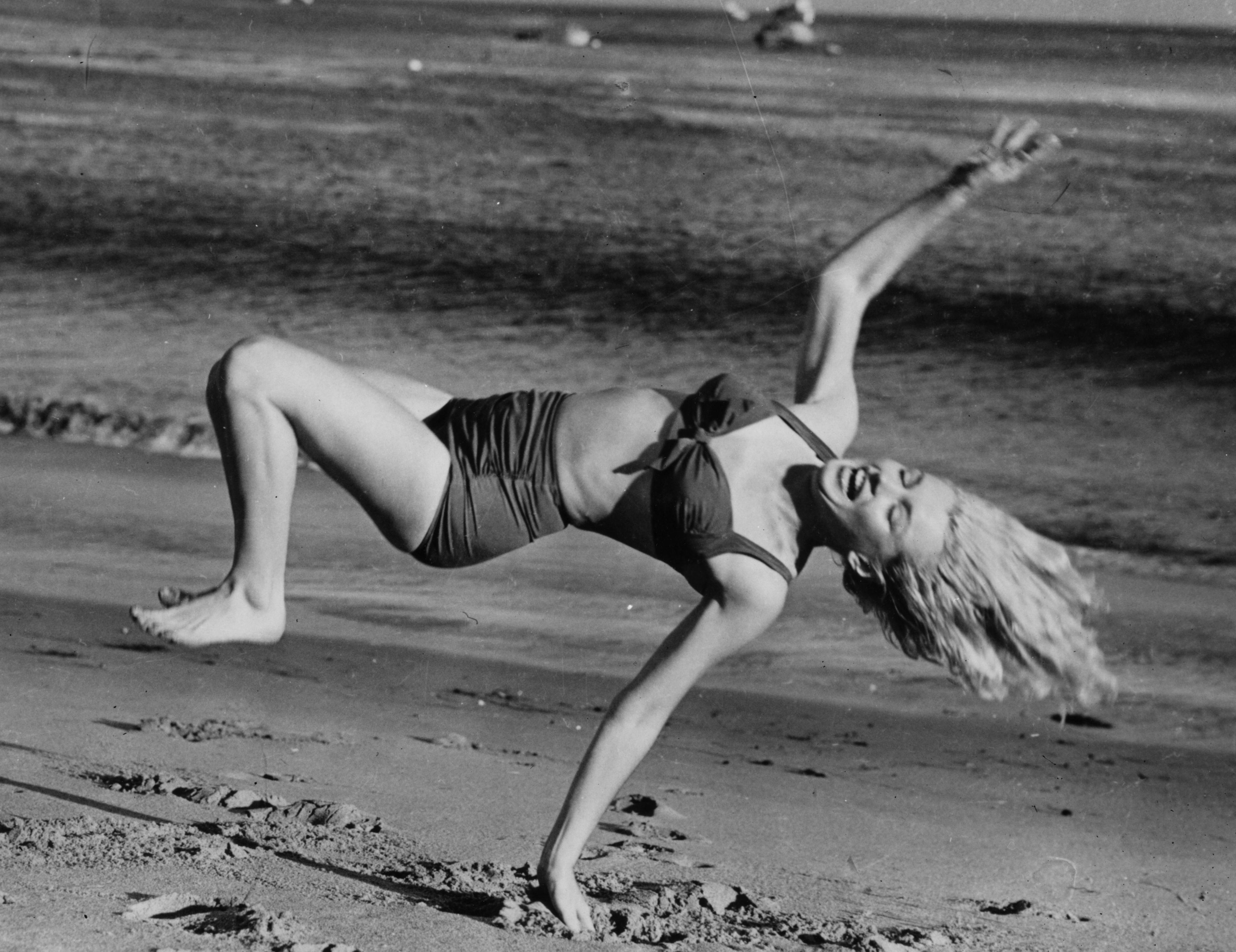 Vintage Photo of Celebrities at the Beach