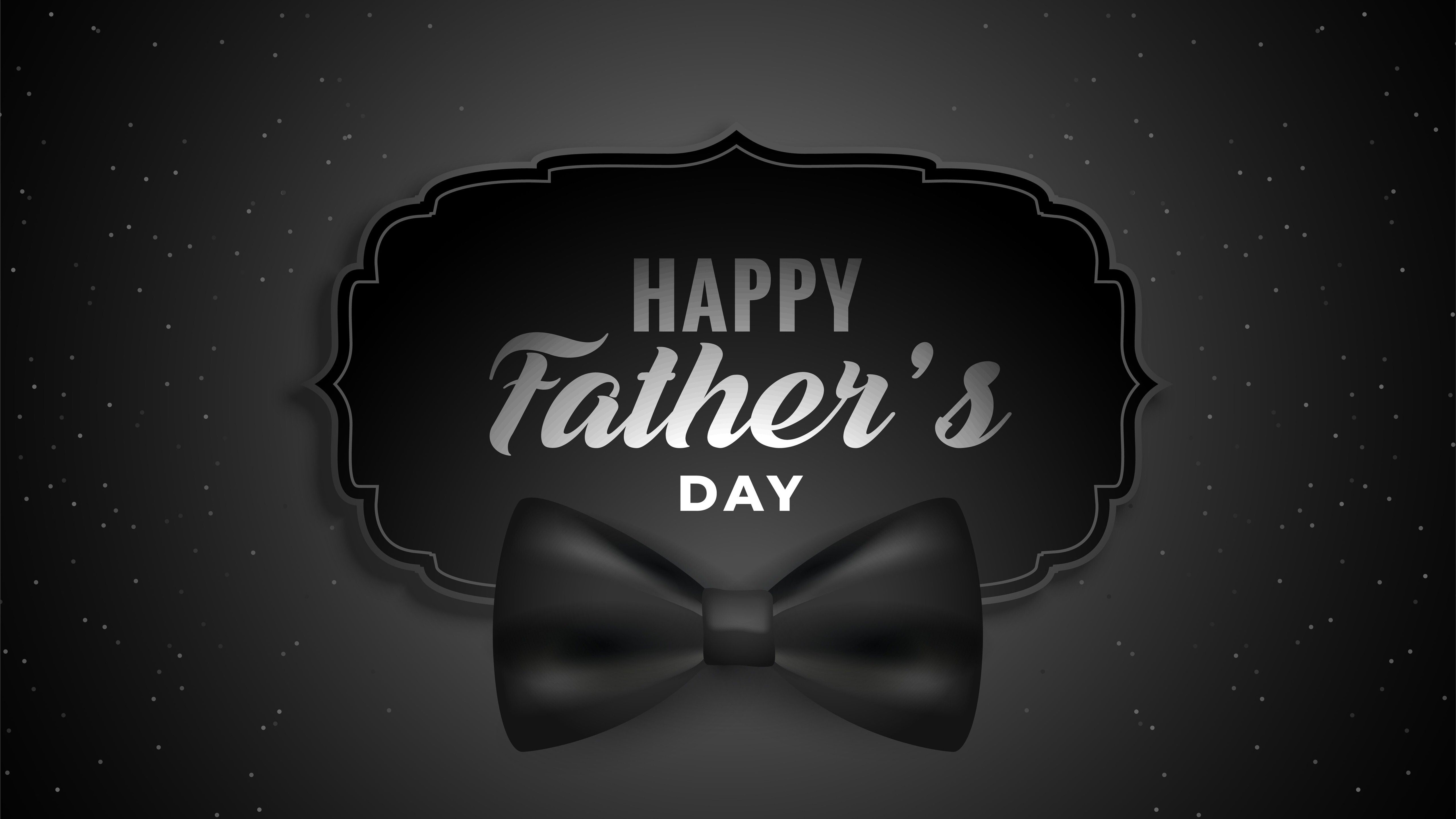Happy Fathers Day Black Background 5K Photo