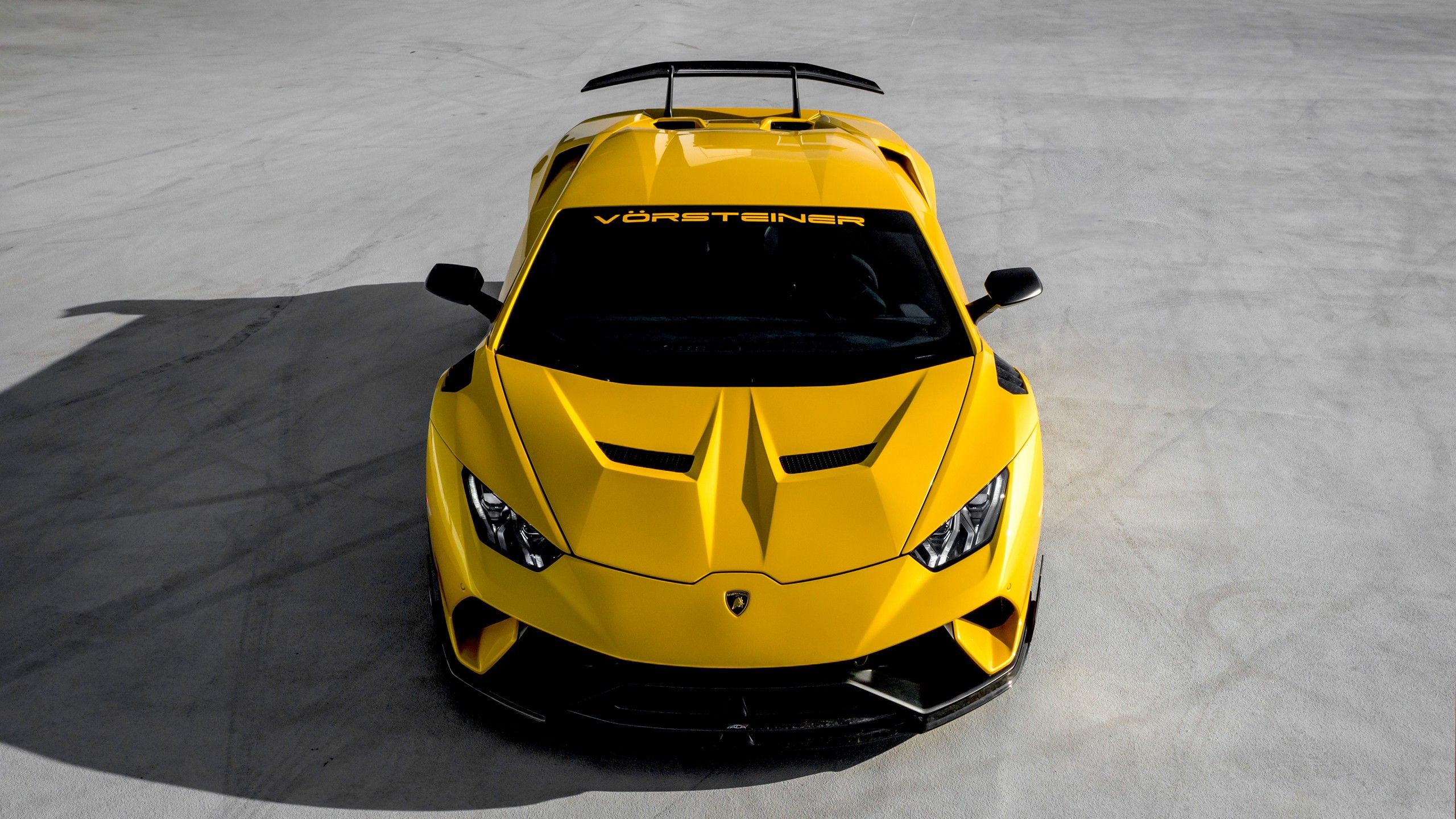 Lamborghini Huracan Performante 4K Wallpaper, Vorsteiner, Yellow, Cars