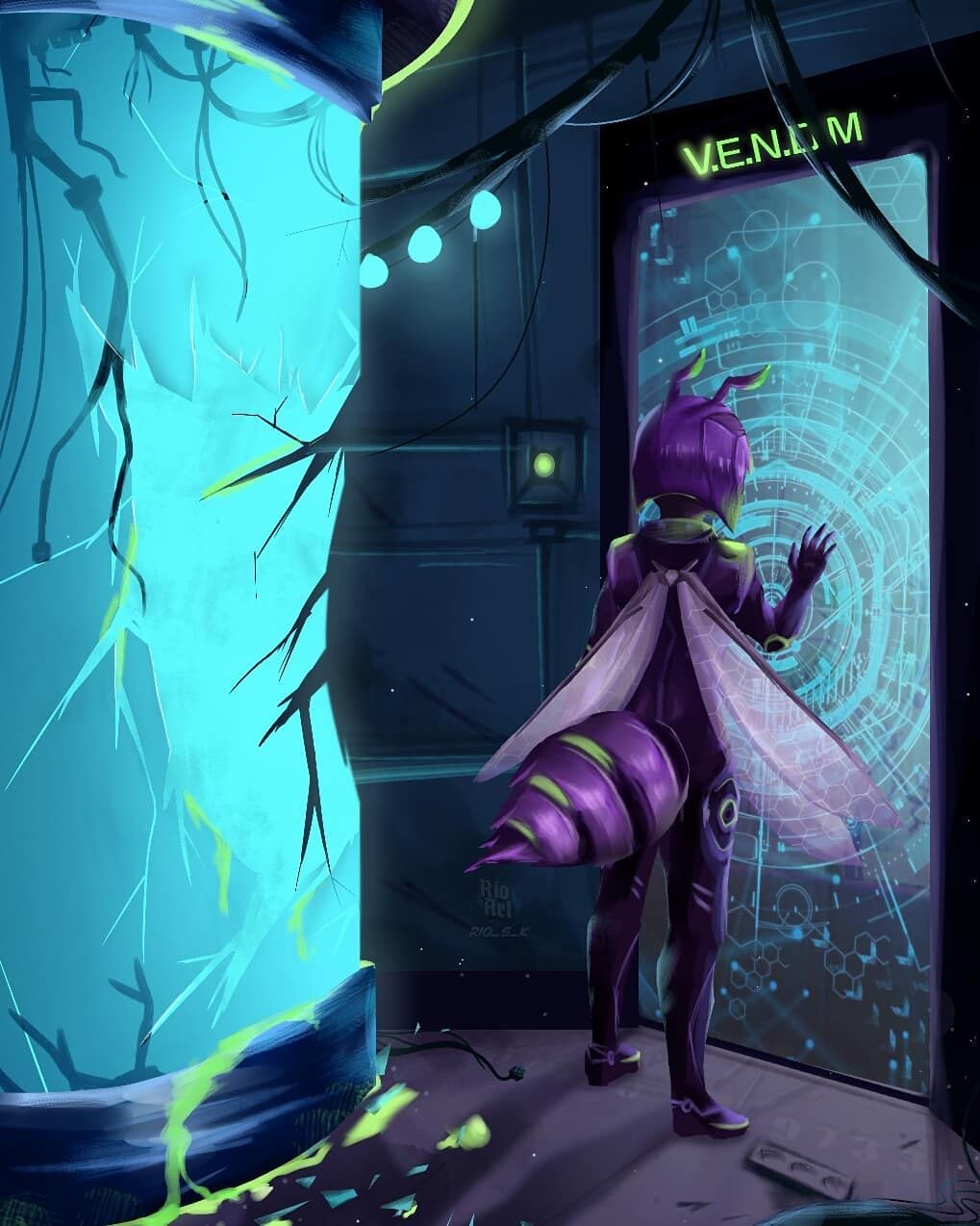 Angela- Vespid I will be there, Land of Dawn ! - #artlegendsfamily #artwork #mlbbfanart #mlbb #mobilelegends #medibangpaint. Gambar, Animasi, Seni