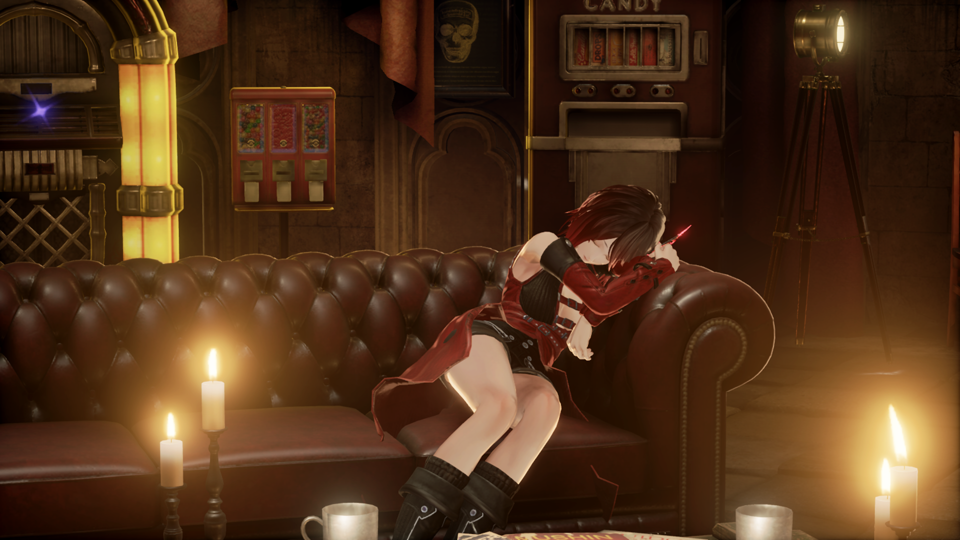 Veliona fell asleep on the couch