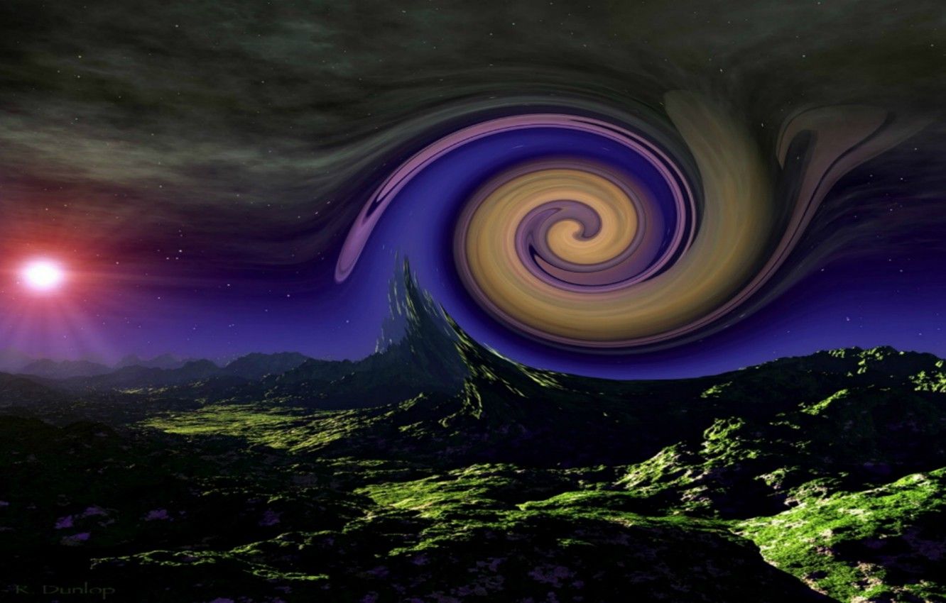 Wallpaper time, fiction, the portal, photo manipulation image for desktop, section фантастика