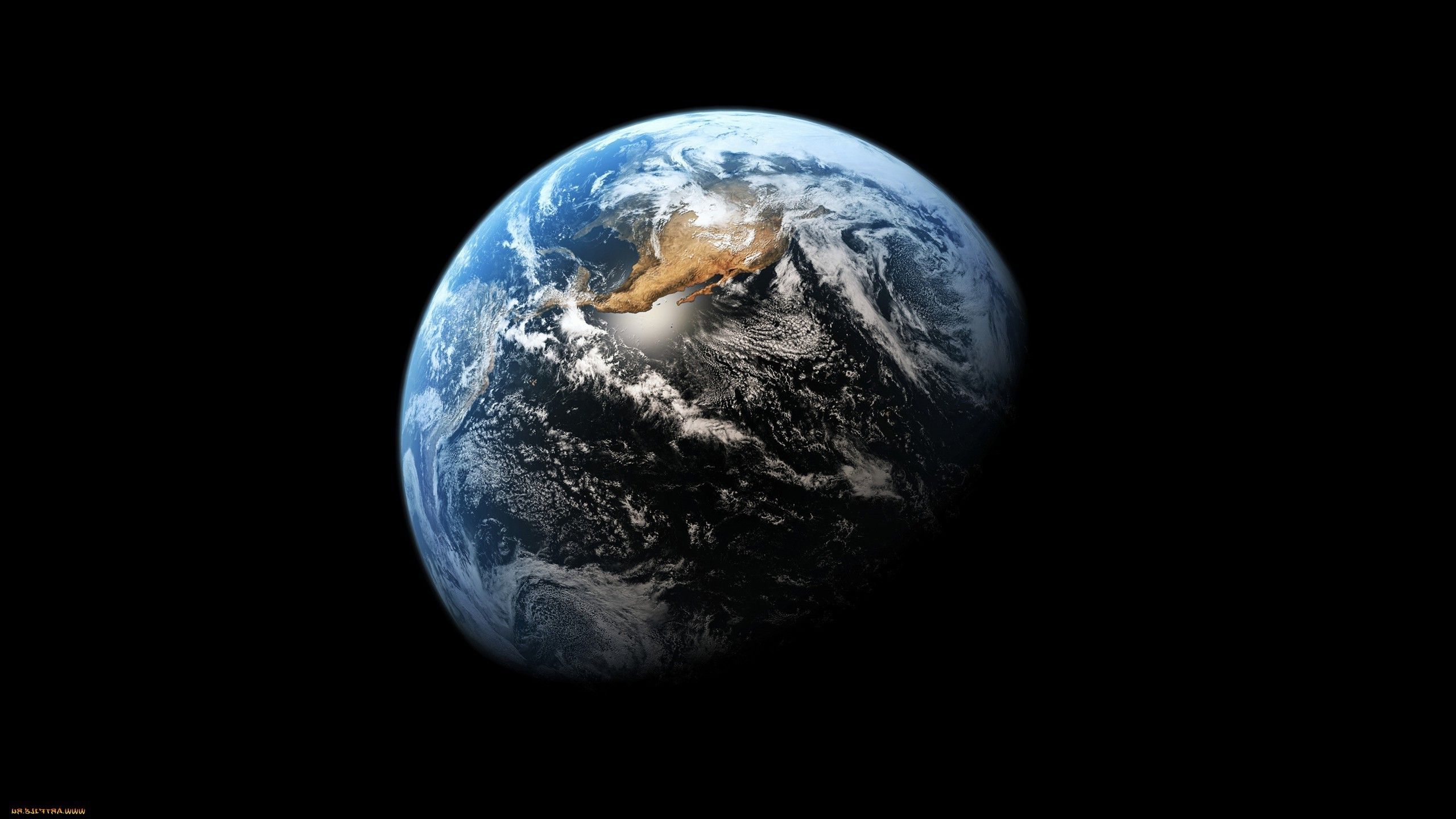 2560x Earth, Black, Space, Planet Wallpaper HD In Black Space