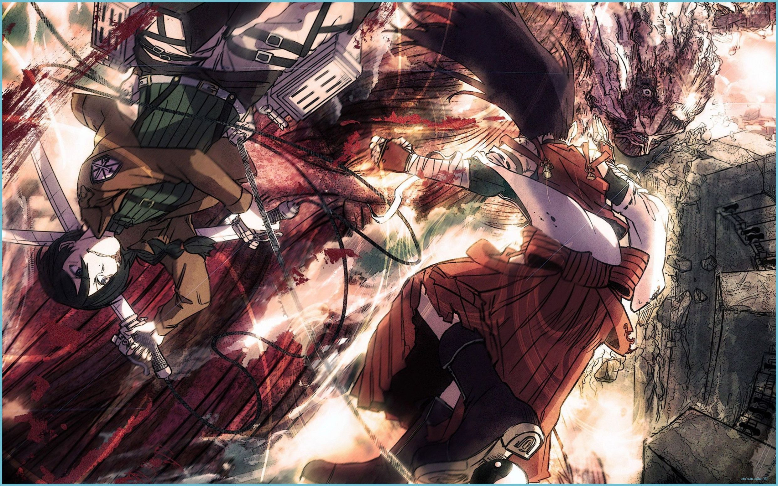 Anime #Attack #background #desktop #Lovely #Titan #wallpaper On Titan Wallpaper 4k