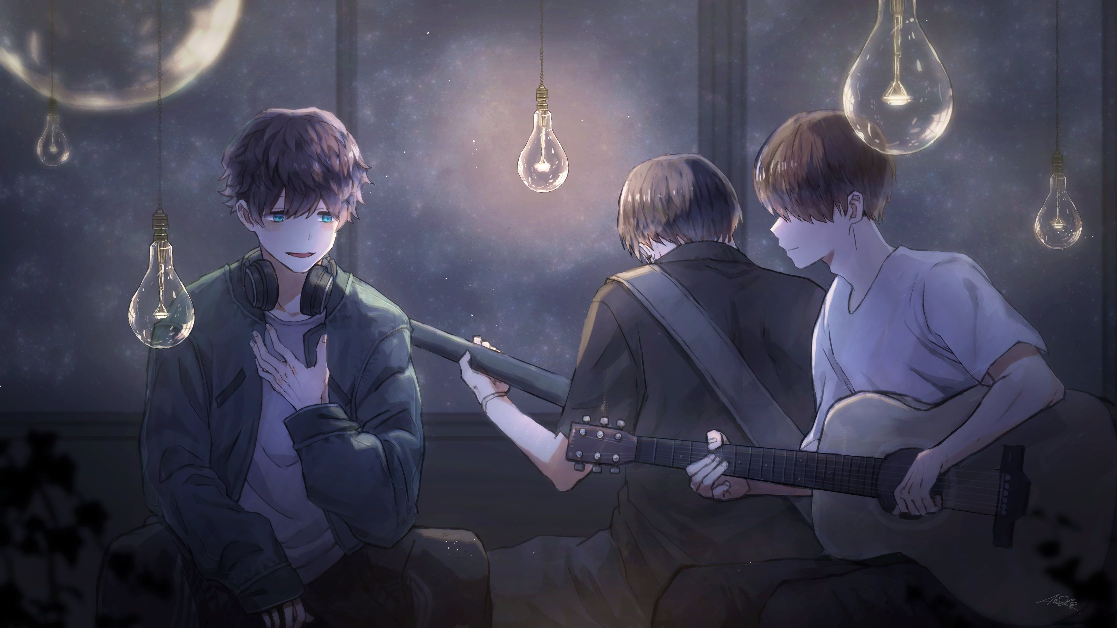anime anime boys #headphones #guitar K #wallpaper #hdwallpaper #desktop. Anime, Anime boy, HD wallpaper
