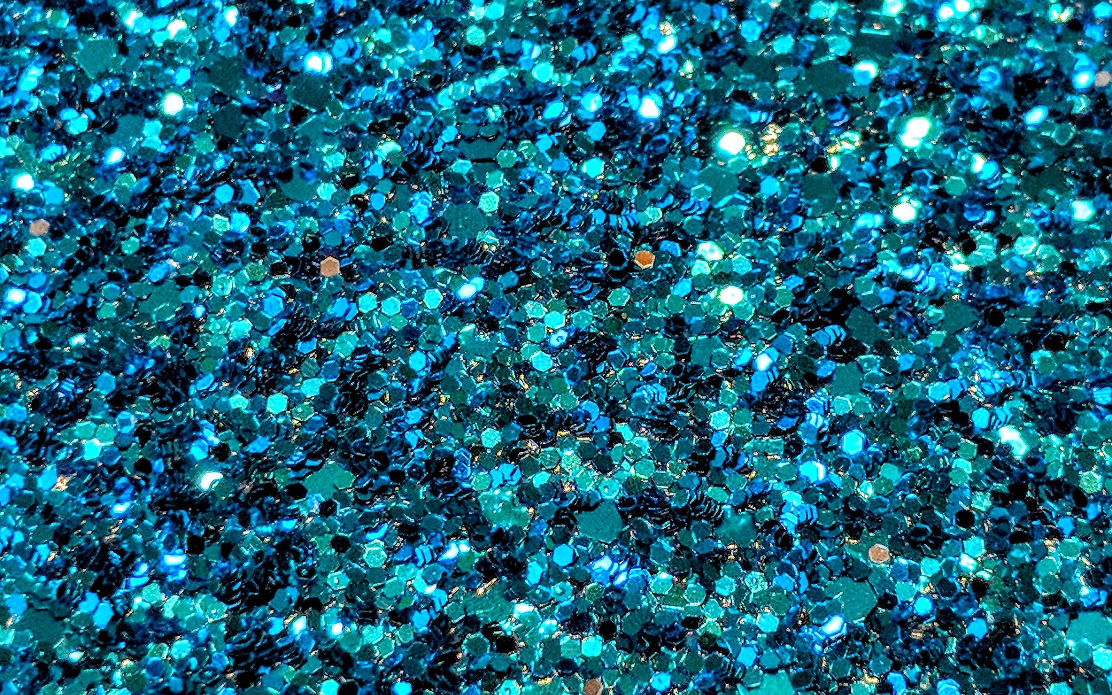 Download wallpaper blue glitter texture, 4k, blue background, turquoise glitter pattern, glitter background for desktop with resolution 3840x2400. High Quality HD picture wallpaper