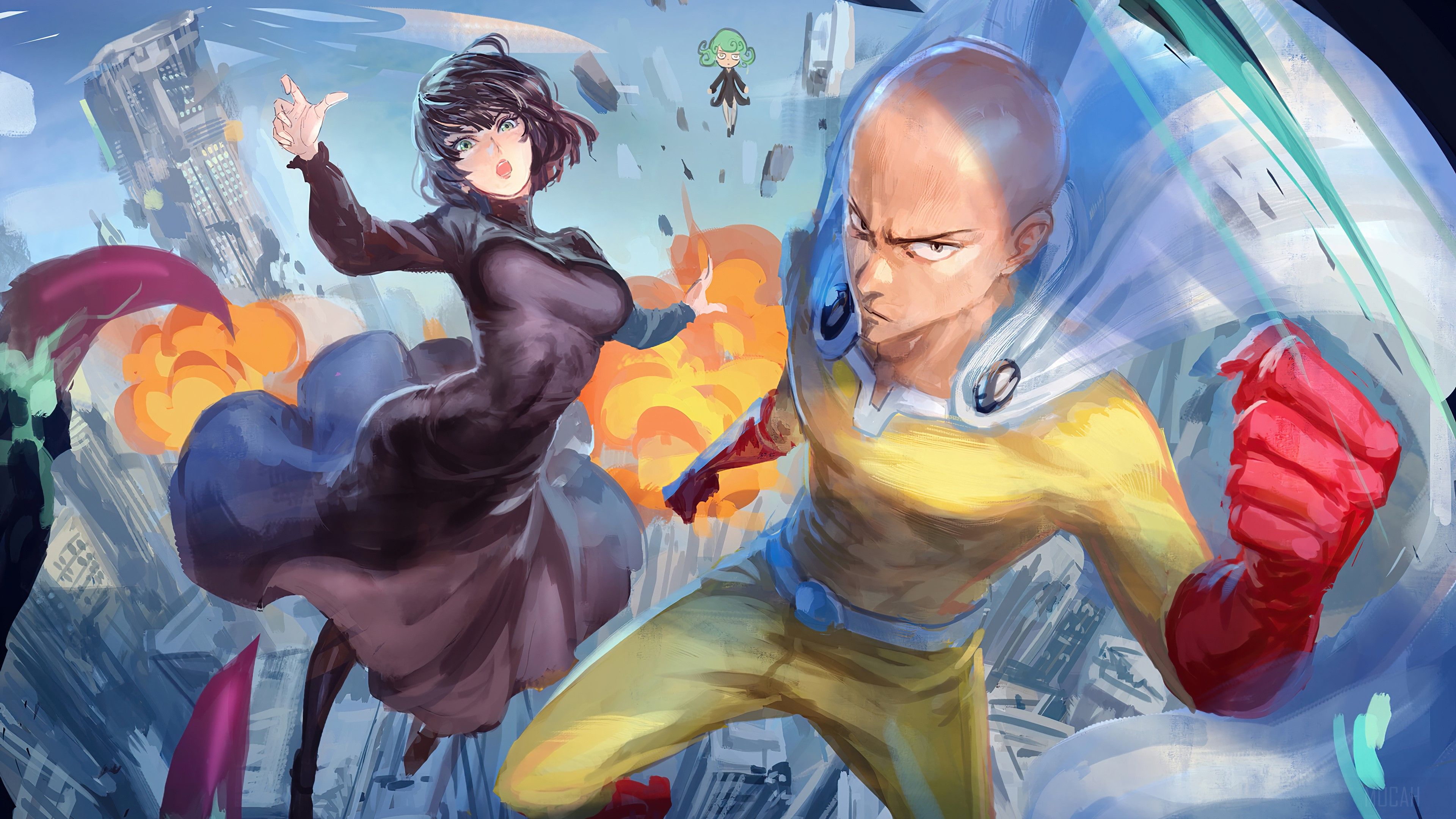 One Punch Man Desktop Wallpaper 4K