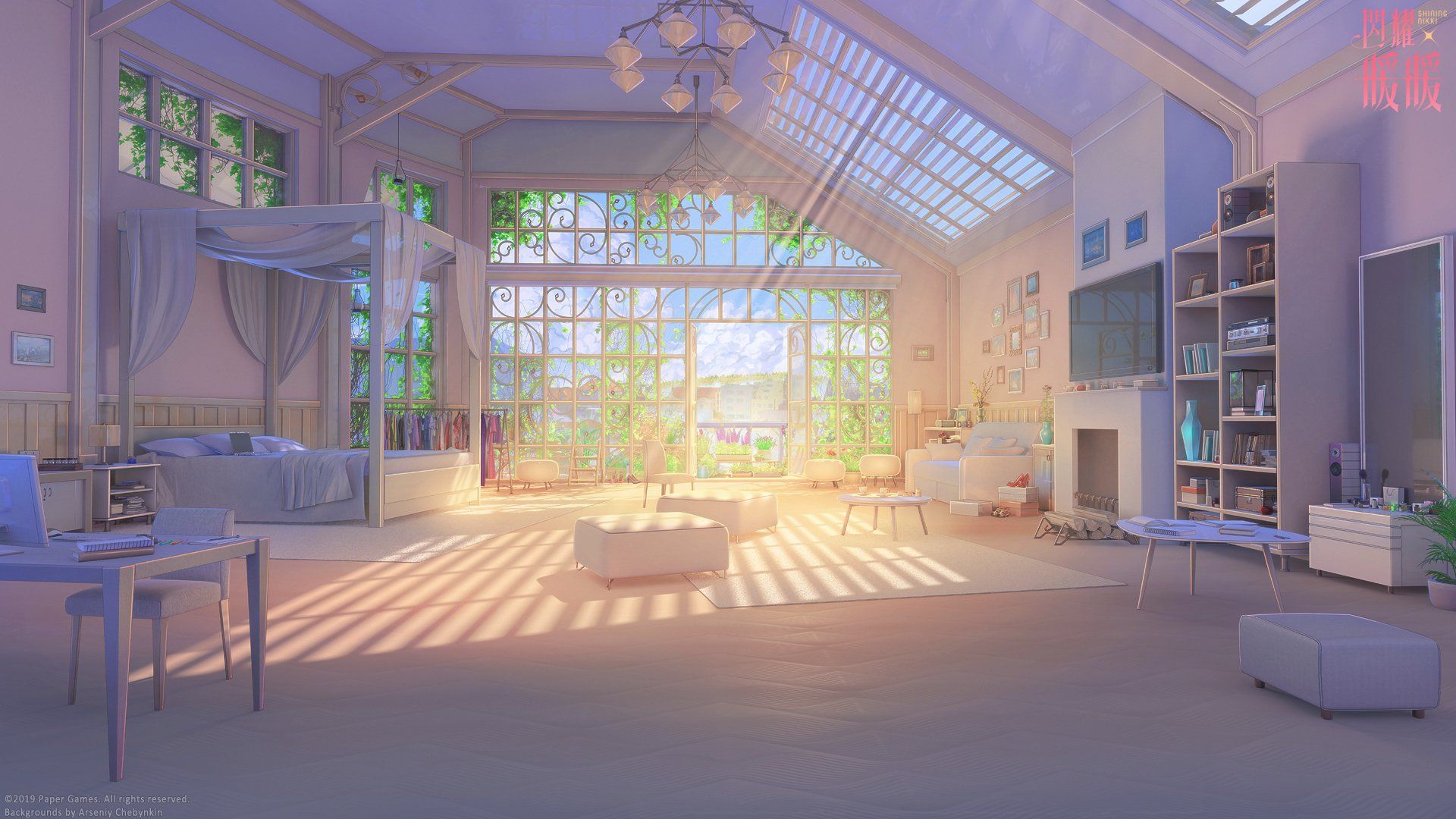 ArseniXC Room Done For “Shining Nikki” Game Developed By Paper Games More Info On Site. Illustrations May Be Little Different Modified For The Sake Of Unified Hues