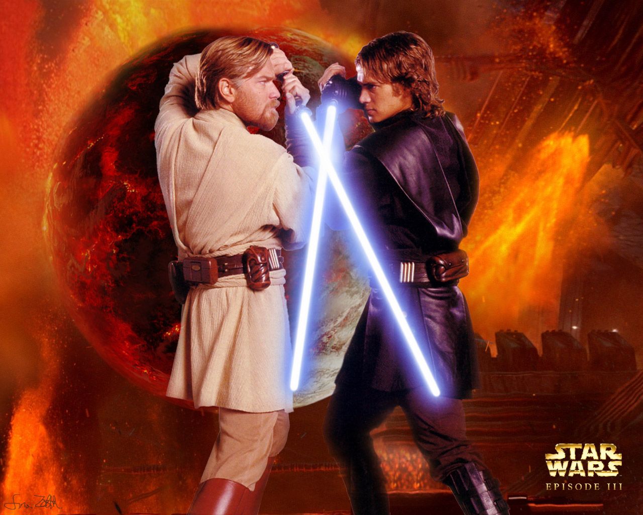 Obi Wan Kenobi Holding Lightsaber