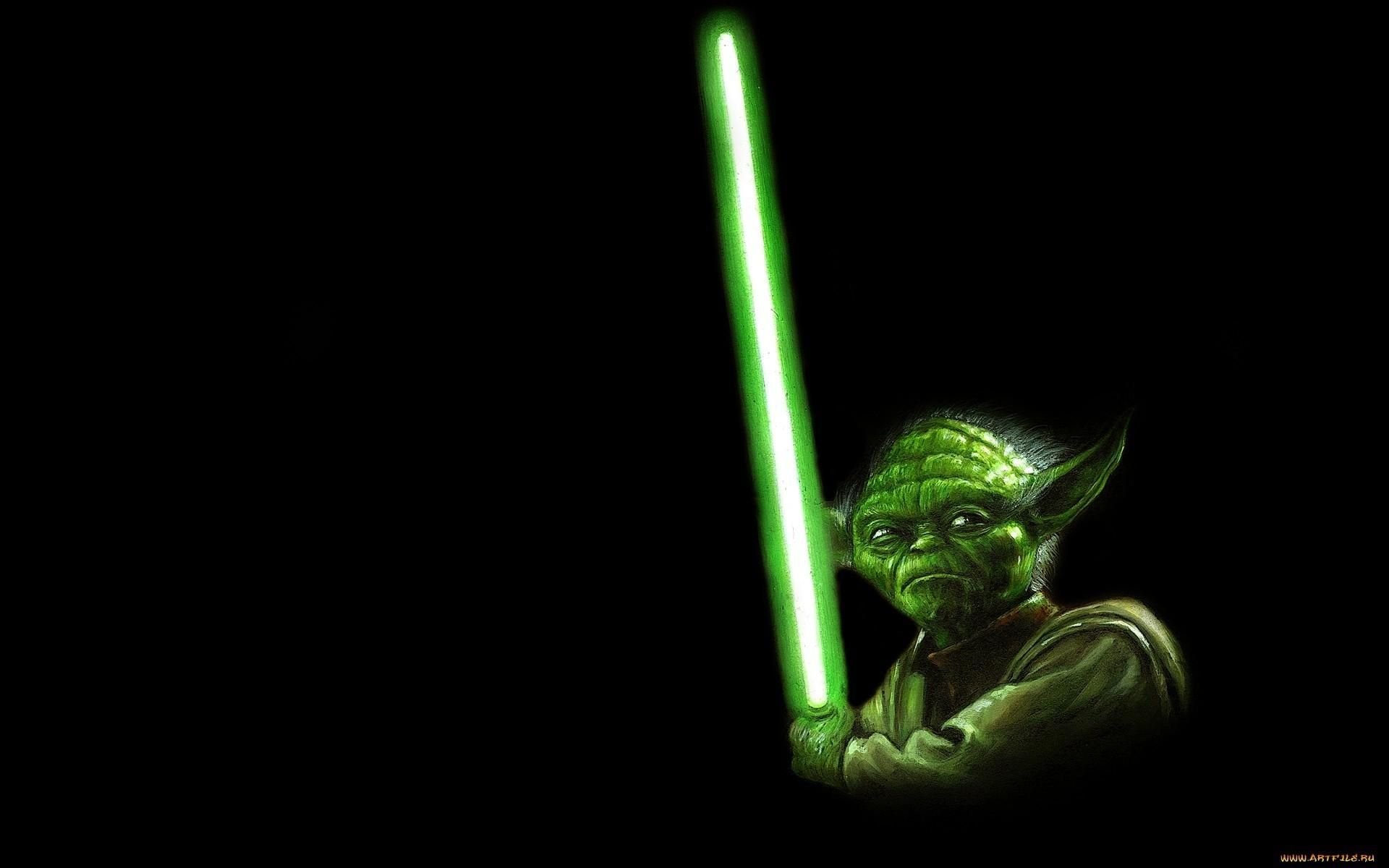 Star Wars Original Trilogy  Green Lightsaber Wall Poster  Amazonca Home