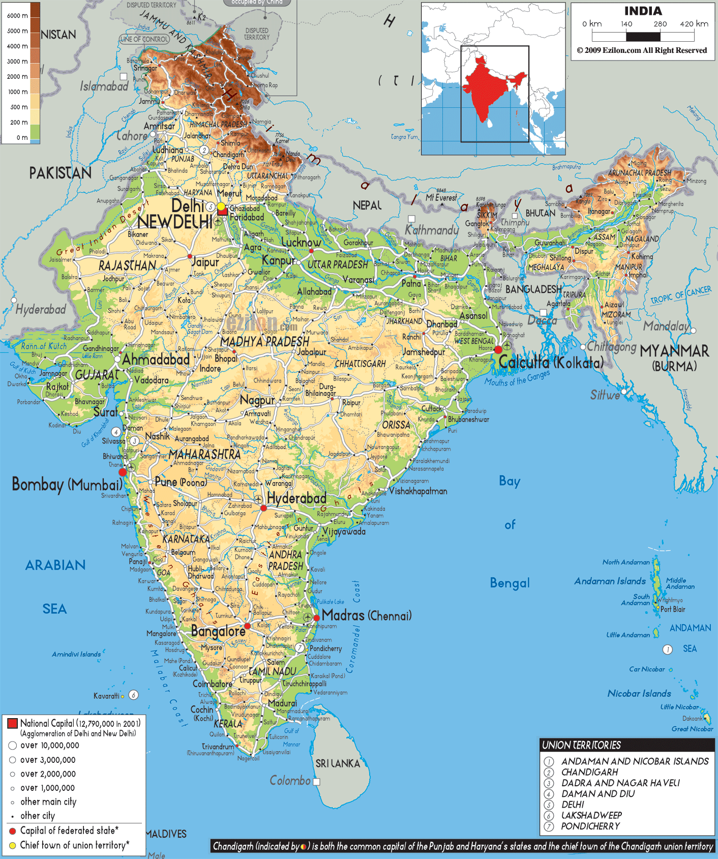 Map India HD Image map travel and codes