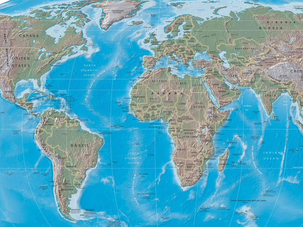 World Physical Map Wallpaper & Picture