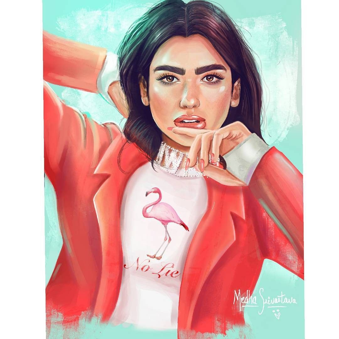 Dua Lipa portrait. Portrait, Cartoon tv, Lipa