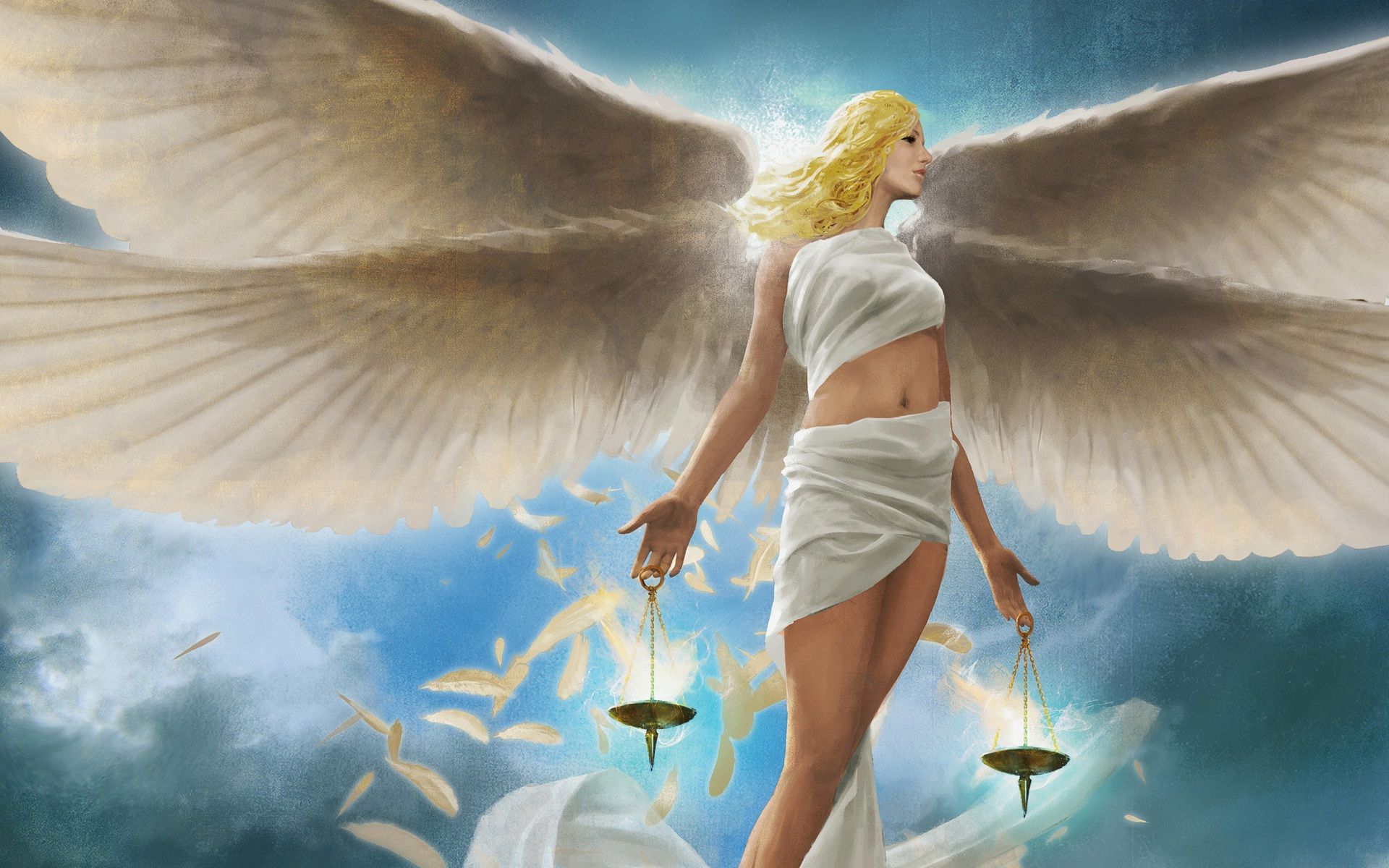 Beautiful Angel In Heaven HD Wallpaper