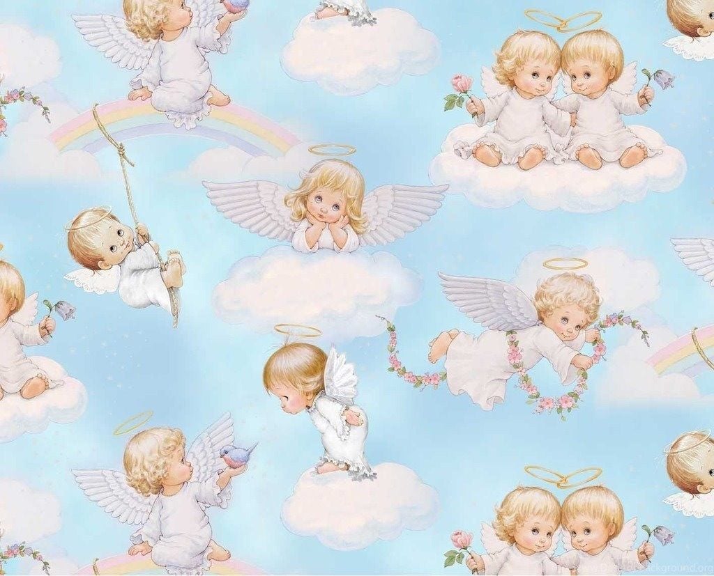 Justpict.com Baby Angels In Heaven Wallpaper Desktop Background