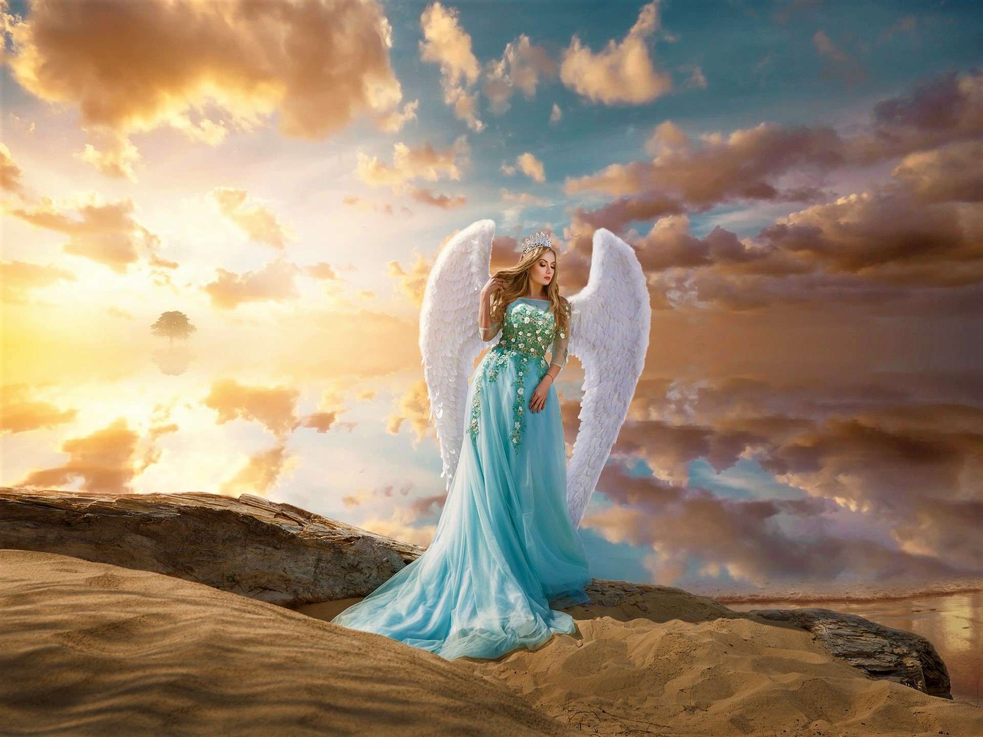 Beautiful Angel Image Wallpaper