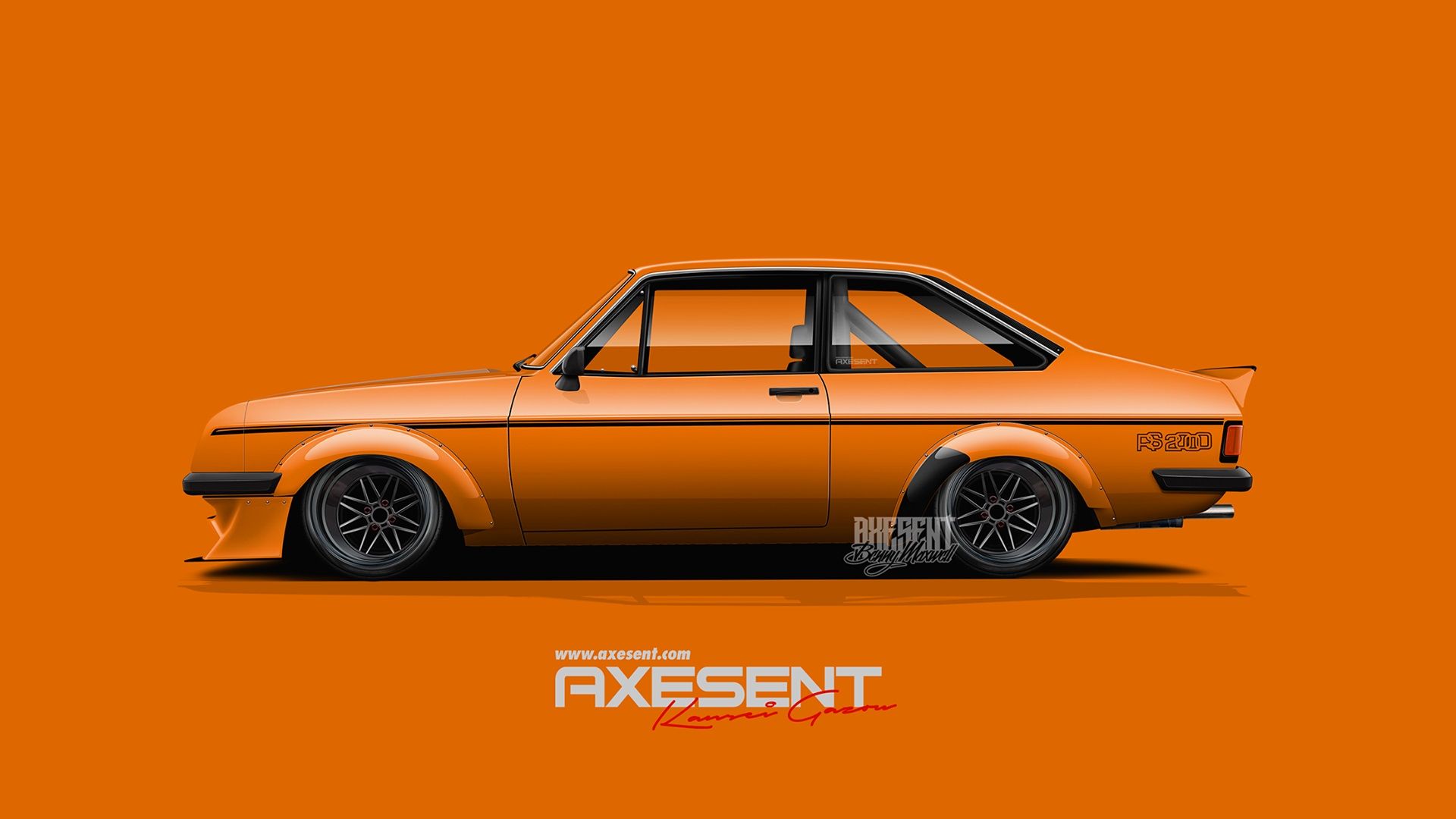 Wallpaper, Axesent Creations, Ford Escort RS render, British cars 1920x1080