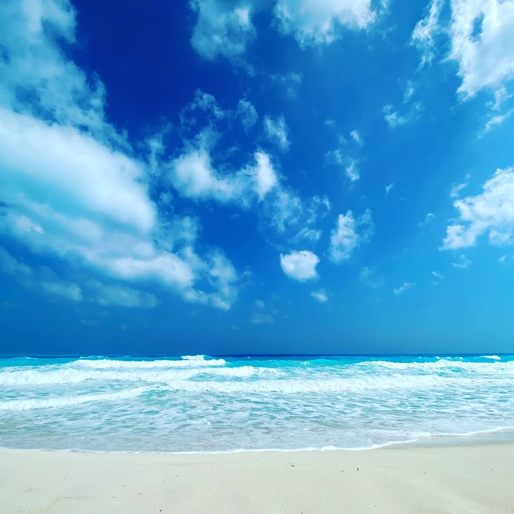 Blue Sky Beach Picture. Download Free Image