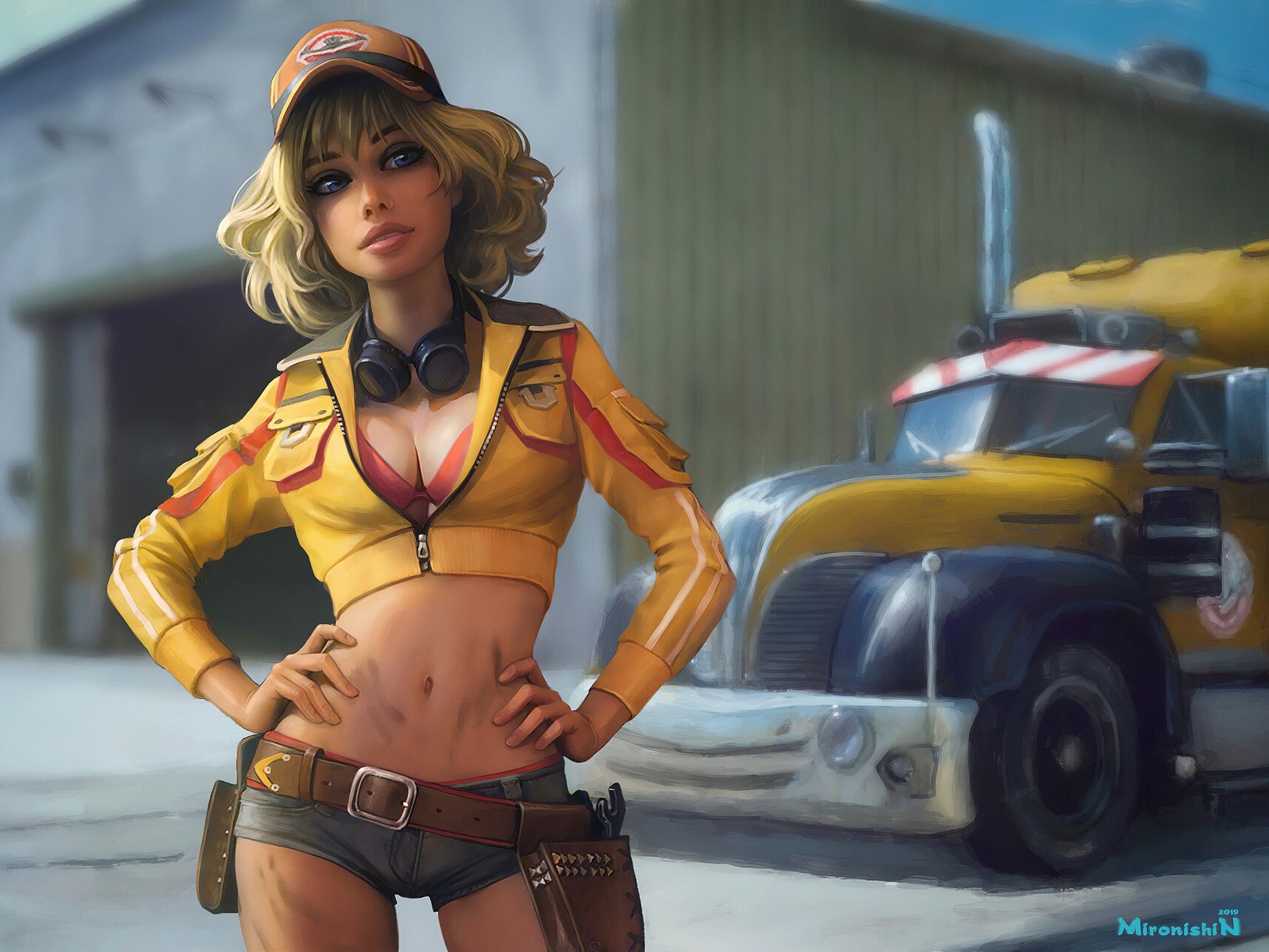 Wallpaper 4k Truck Driver Girl