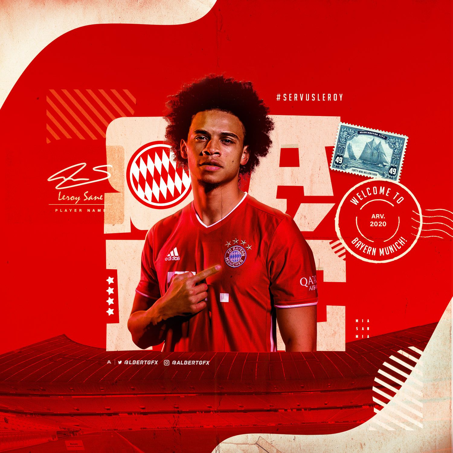 Leroy Sane projects. Photo, videos, logos, illustrations and branding