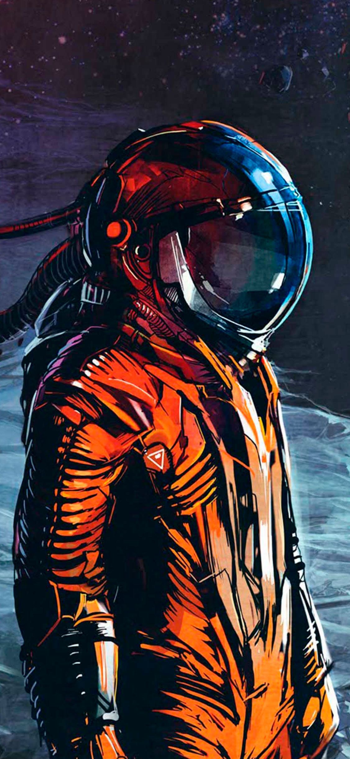 Cartoon Astronaut Wallpaper iPhone