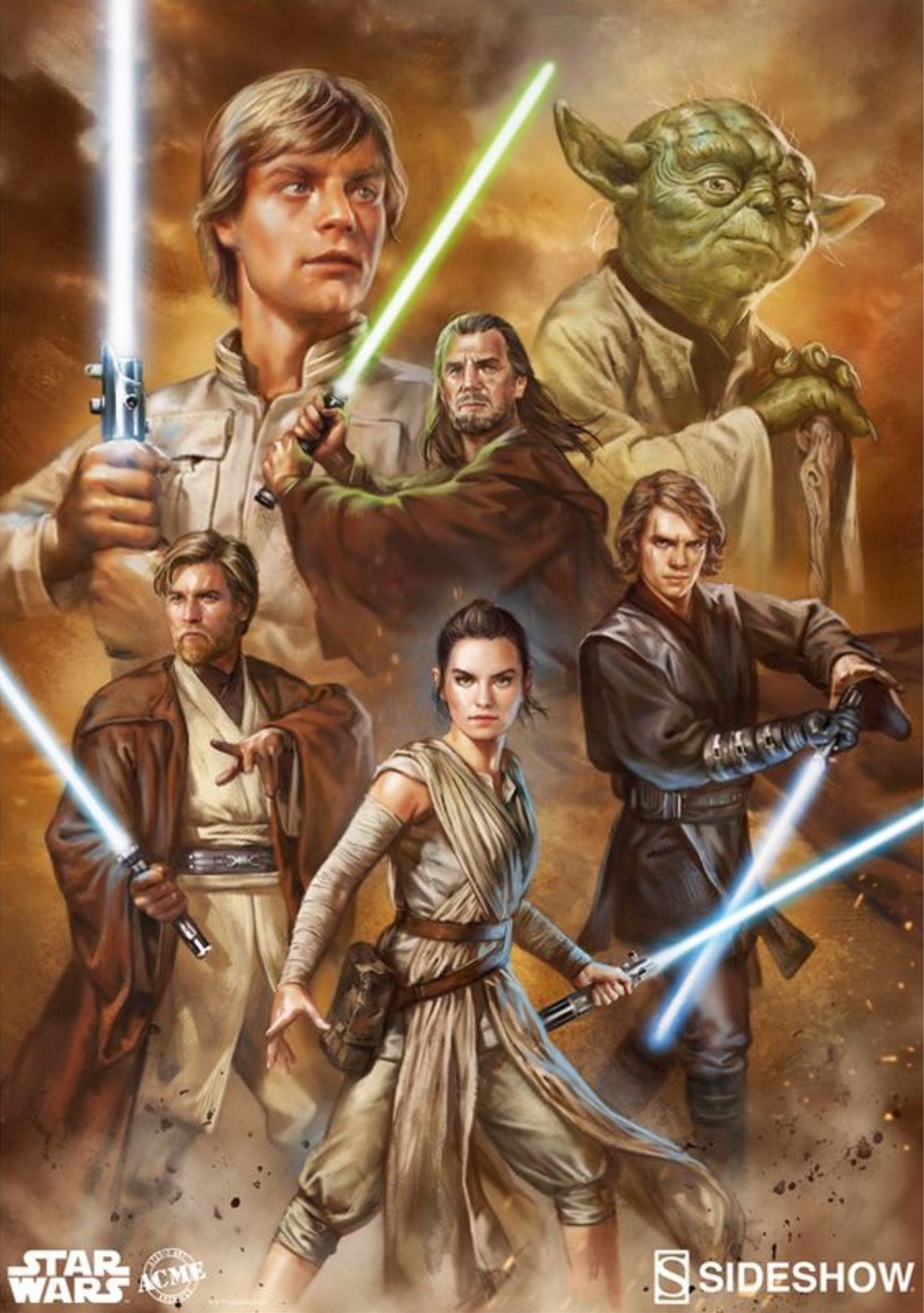 The Jedi Print by Sideshow Collectibles. Star wars art, Star wars poster, Star wars image