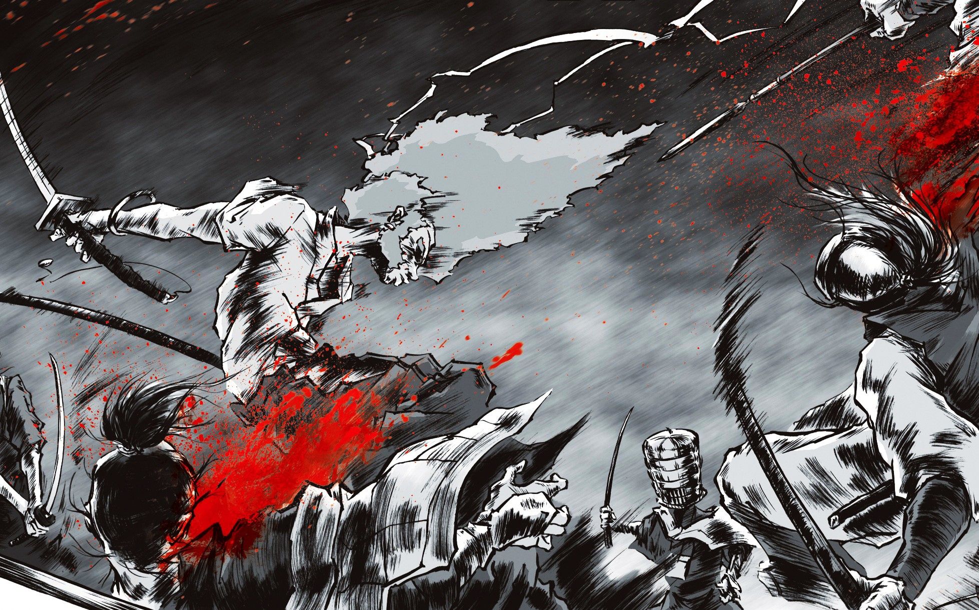 Afro Samurai anime game blood wallpaperx1220