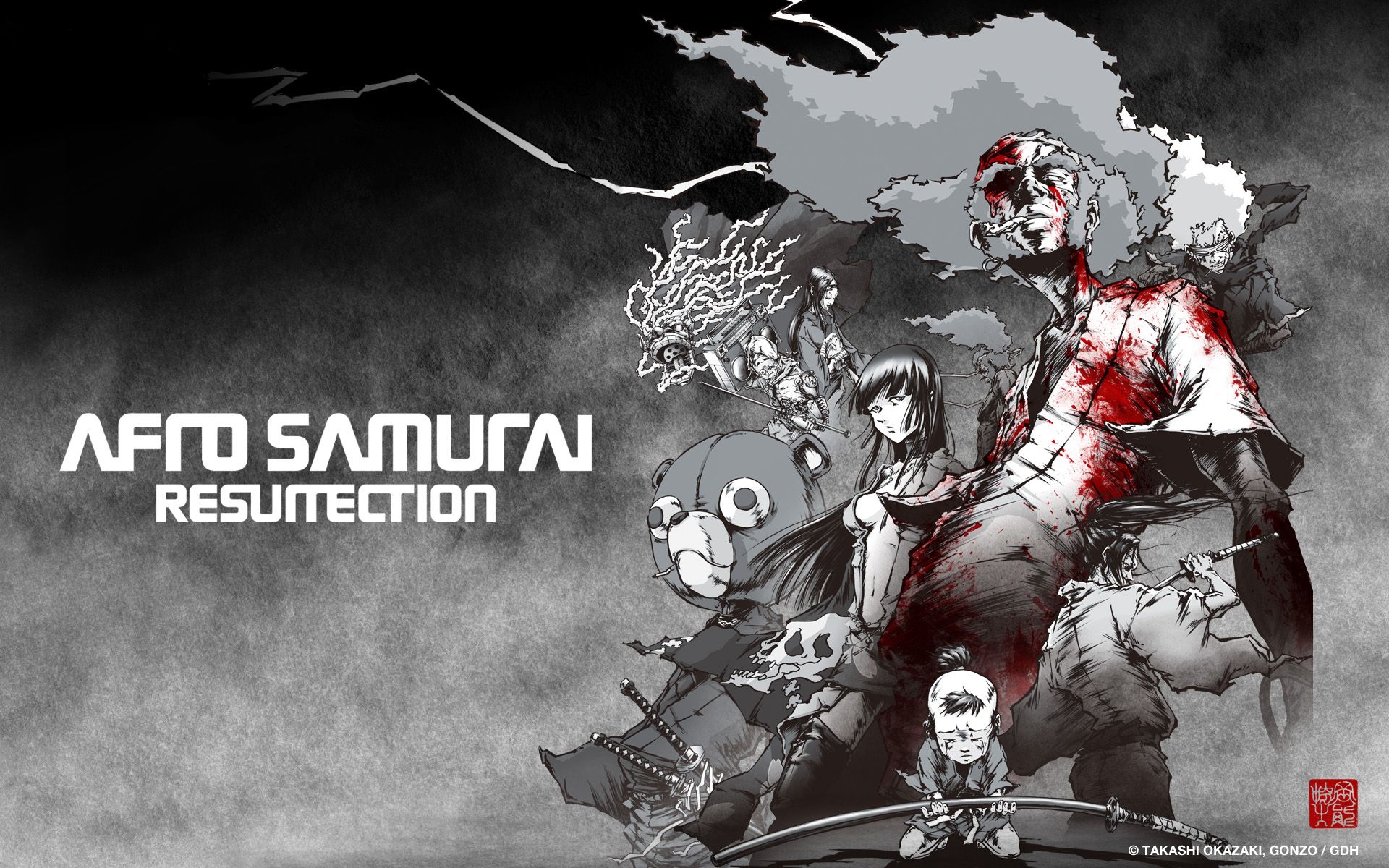 afro, Samurai, Blood, Anime, Game Wallpaper HD / Desktop and Mobile Background