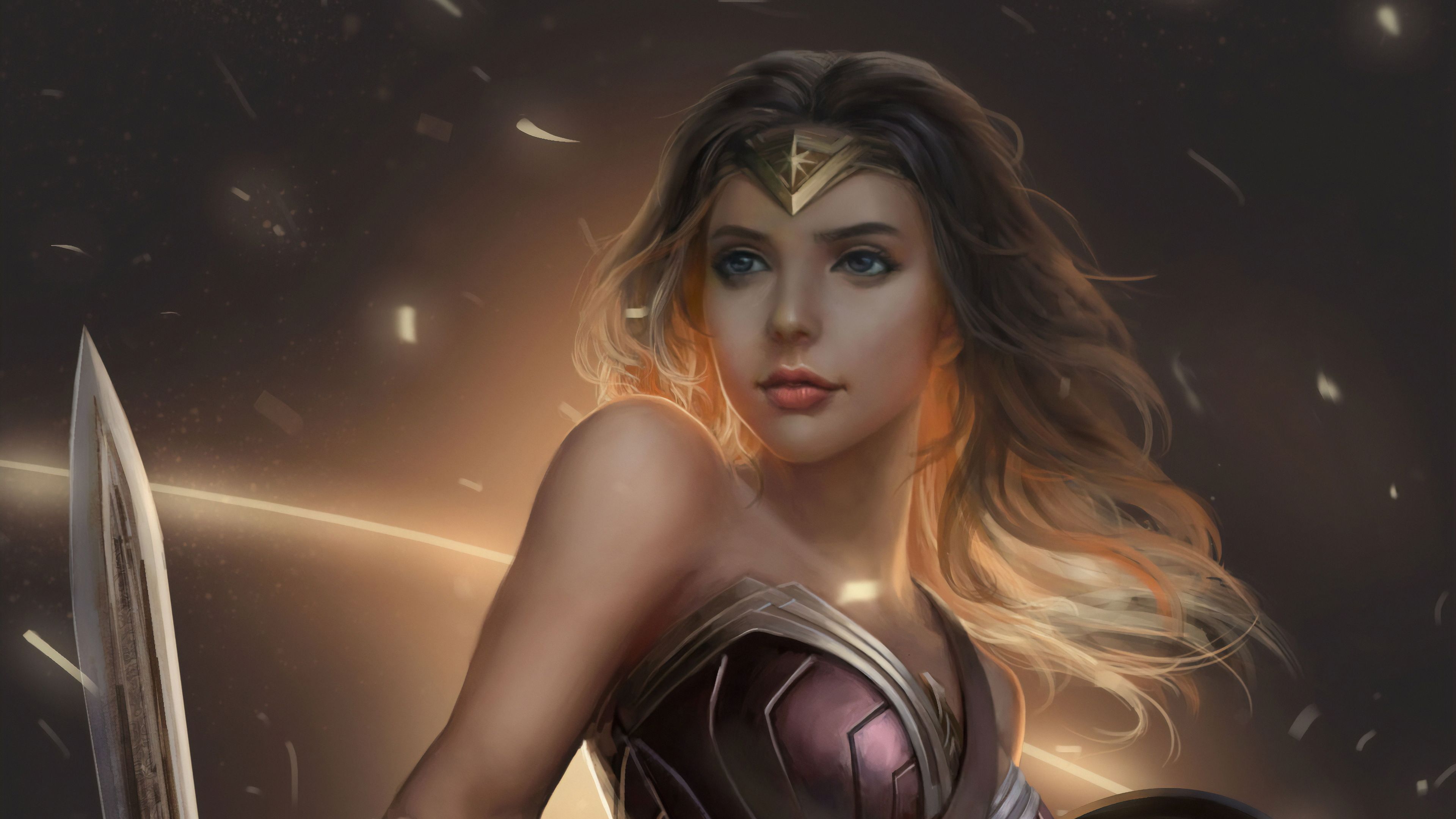 Wallpaper 4k Cute Wonderwoman 4k Wallpaper, Artstation Wallpaper, Artwork Wallpaper, Digital Art Wallpaper, Hd Wallpaper, Superheroes Wallpaper, Wonder Woman Wallpaper