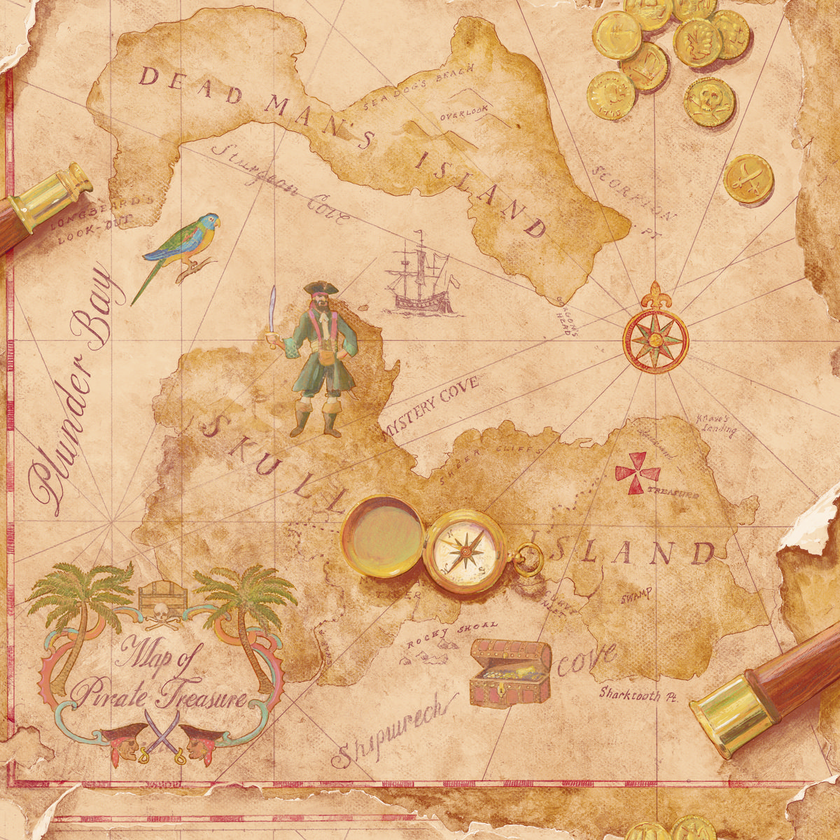 pirate map desktop backgrounds